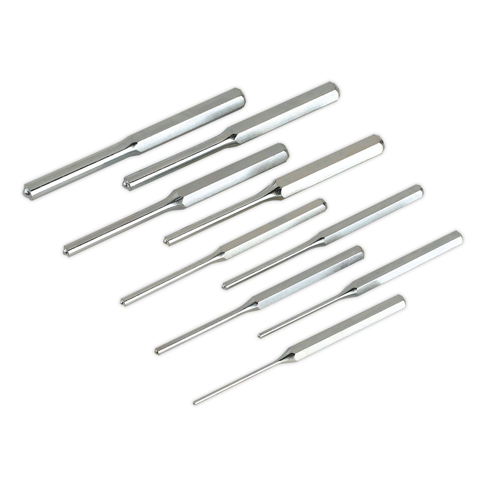 Sealey Roll Pin Punch Set 9pc 3-12mm Metric Pin Punch Set/Parallel Roll Pin