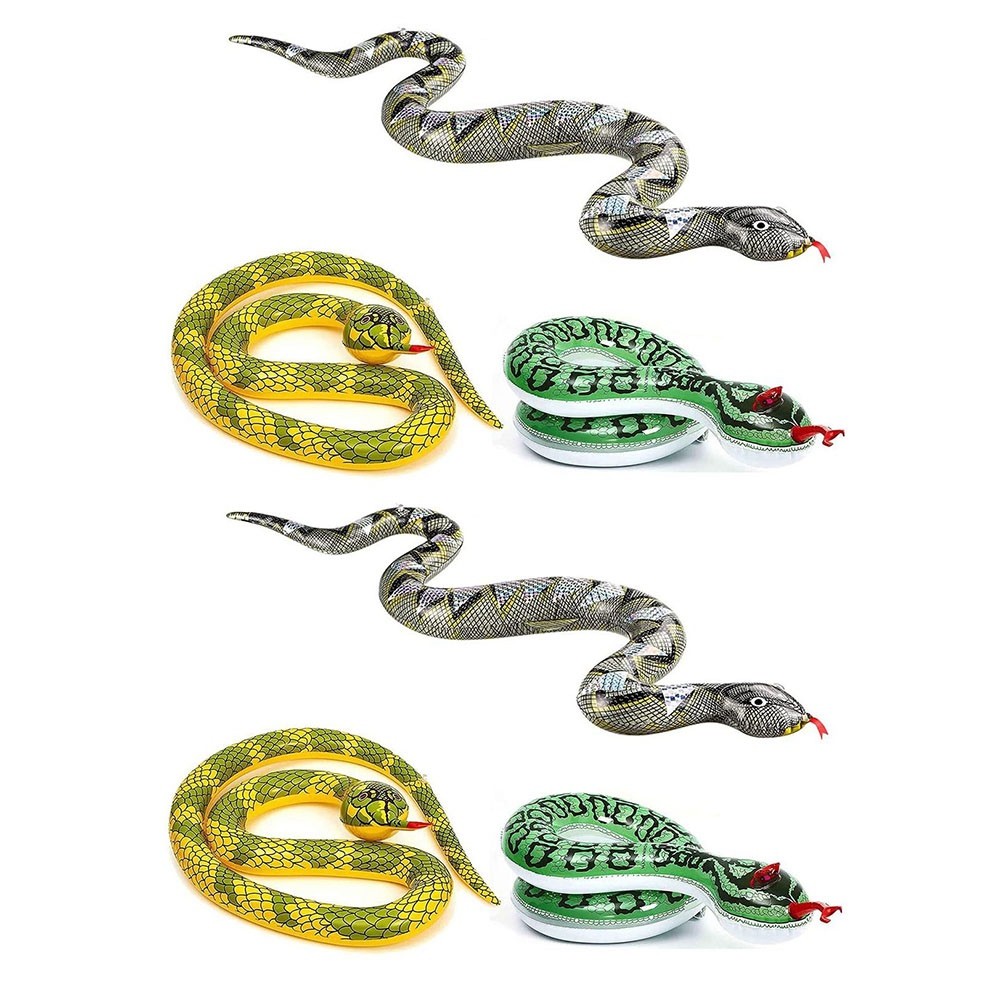 2X(6PCS PVC Inflatable Pool Snake for False Inflatable Snakes for Garden5890