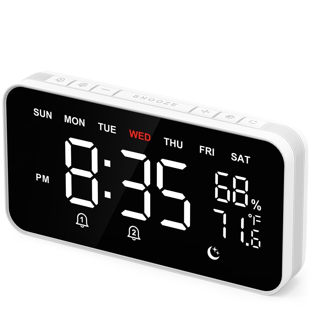 Digital Alarm Clocks for Bedrooms, Loud Alarm Clock for Heavy Sleepers3362