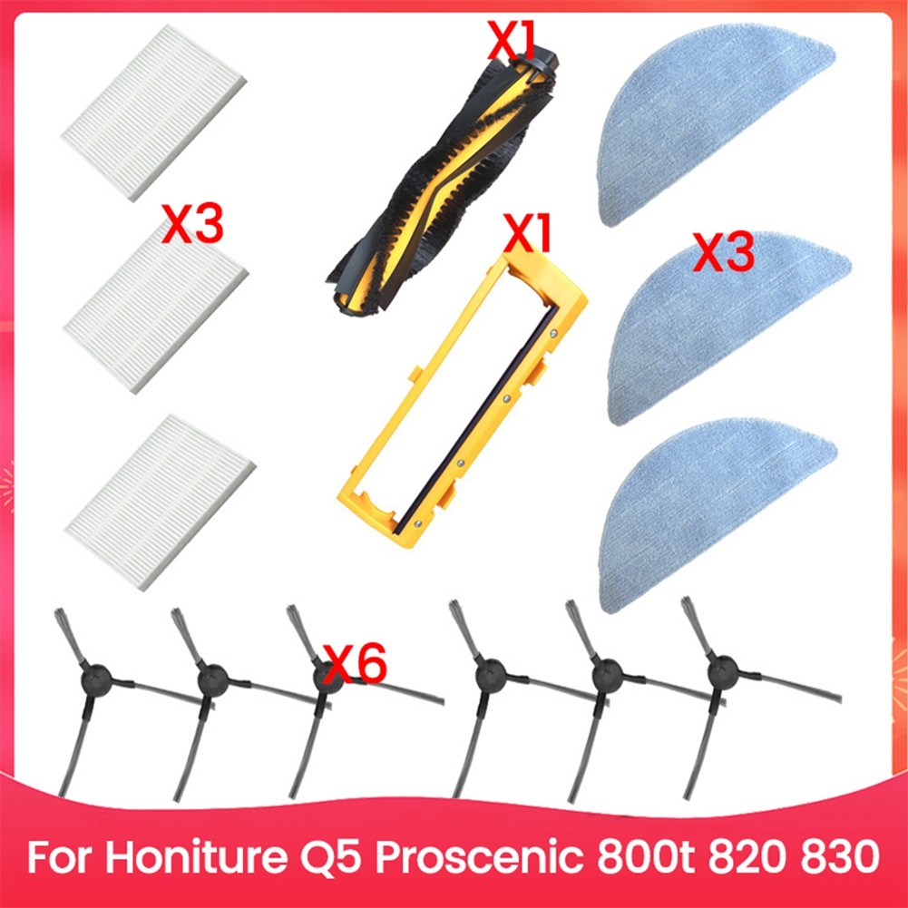 Main Side Brush Mop Cloth Kit for Q5 800t 820 830 Vacuum Cleaner3257