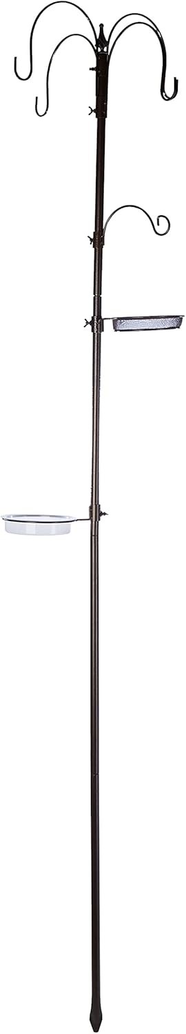 Walter Harrison's Deluxe Wild Bird Feeder Pole Bird Feeding Station Food and Wa