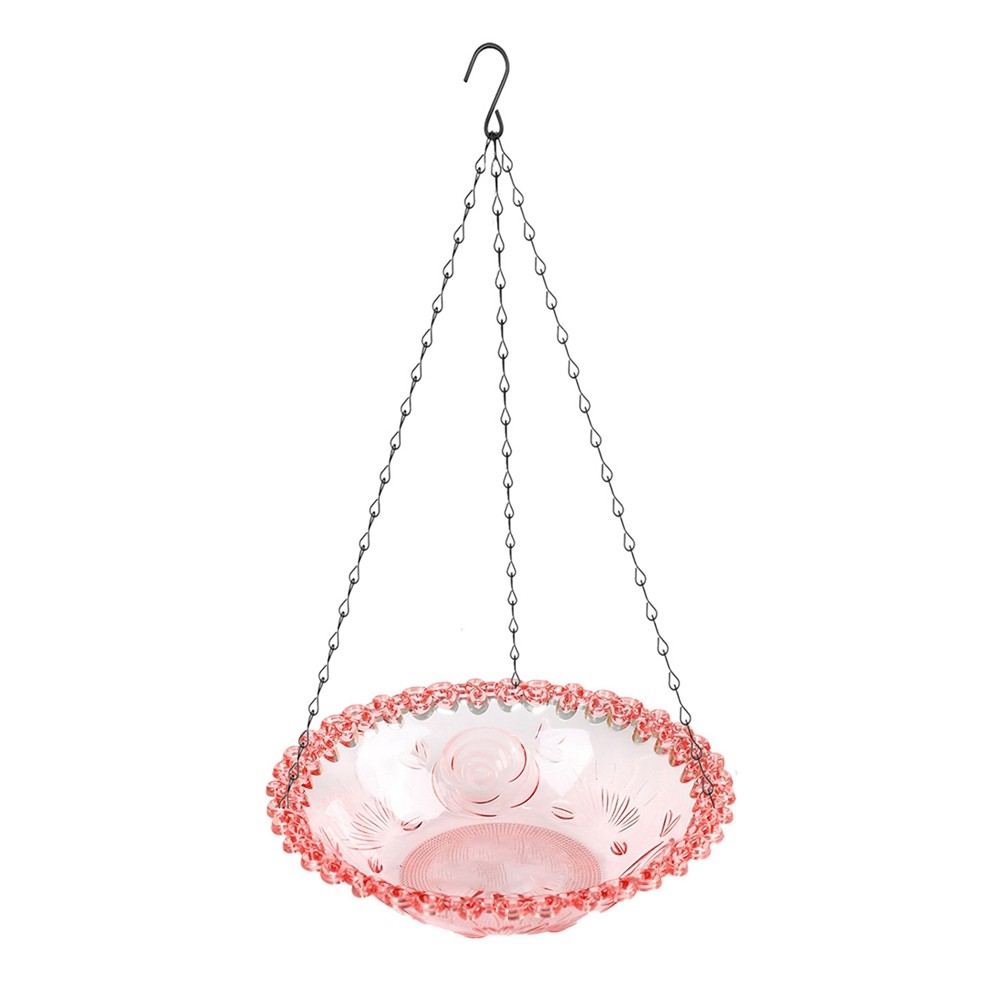 3X(Bird Flower Shaped Hanging Bird Feeder Birdbath for Garden Outdoor,Yard3889