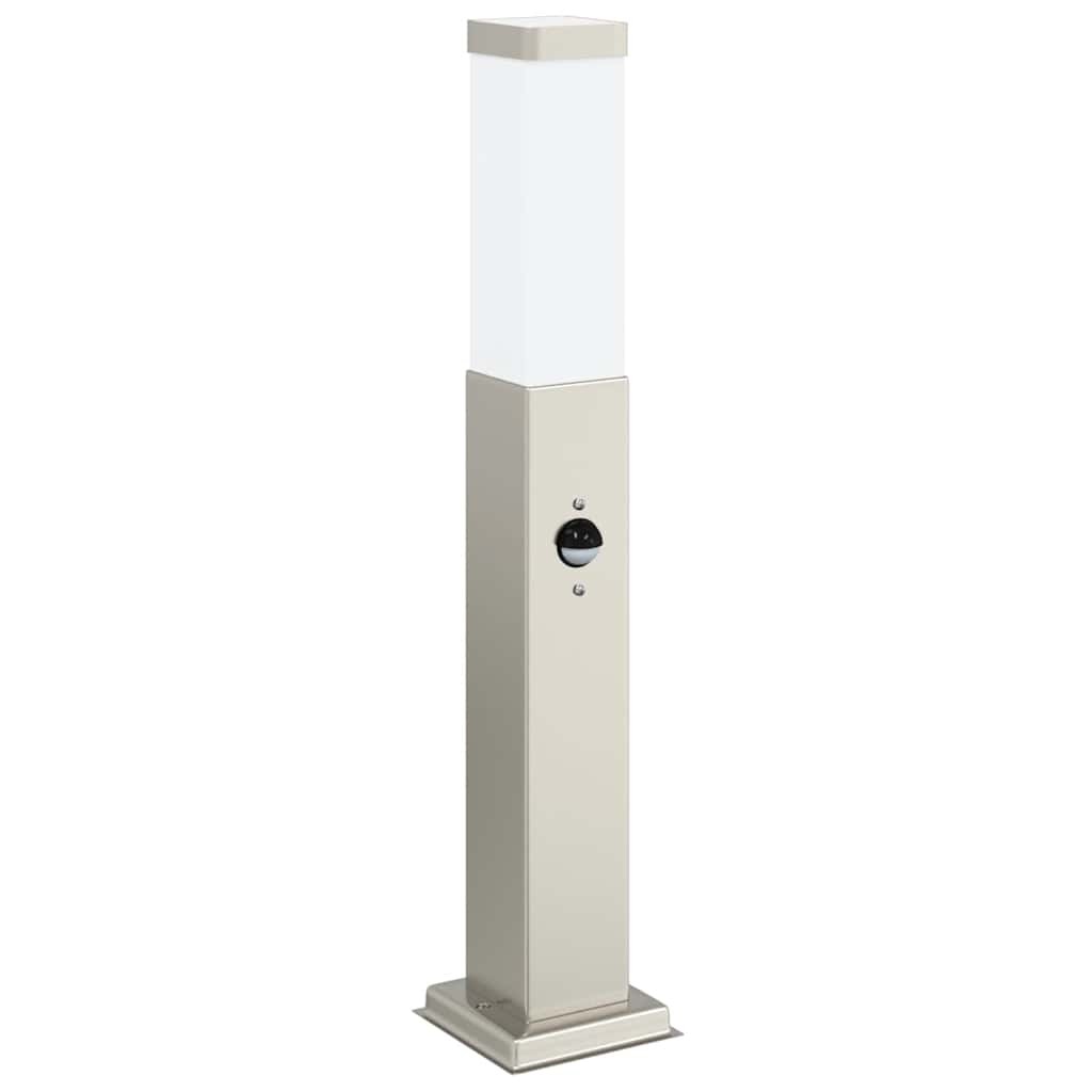 Bollard Light 50cm Stainless Steel Silver IP44 With PIR Sensor Outdoor vidaXL