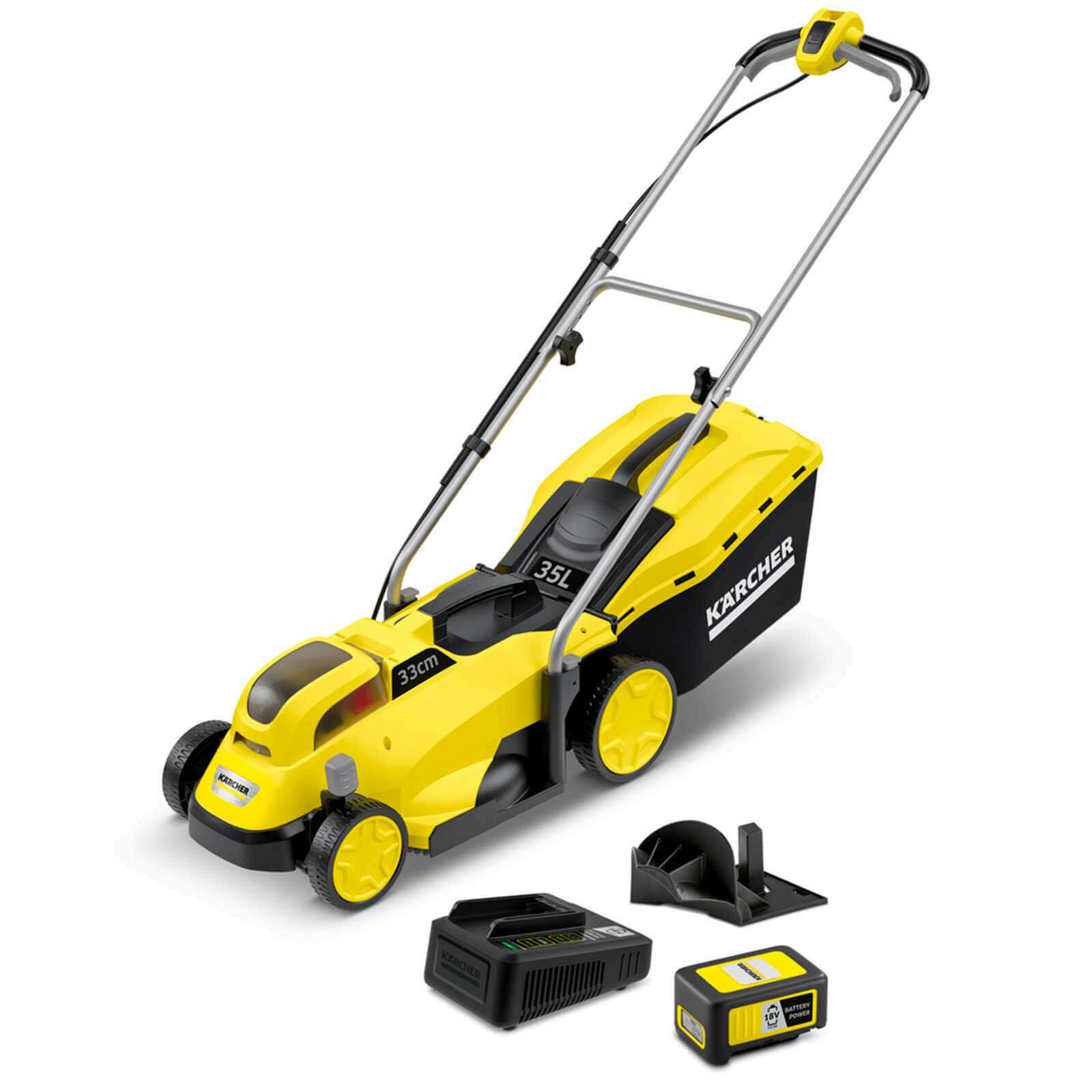 Karcher LMO 1833 18v Cordless Rotary Lawnmower 330mm 1 x 5ah Li-ion