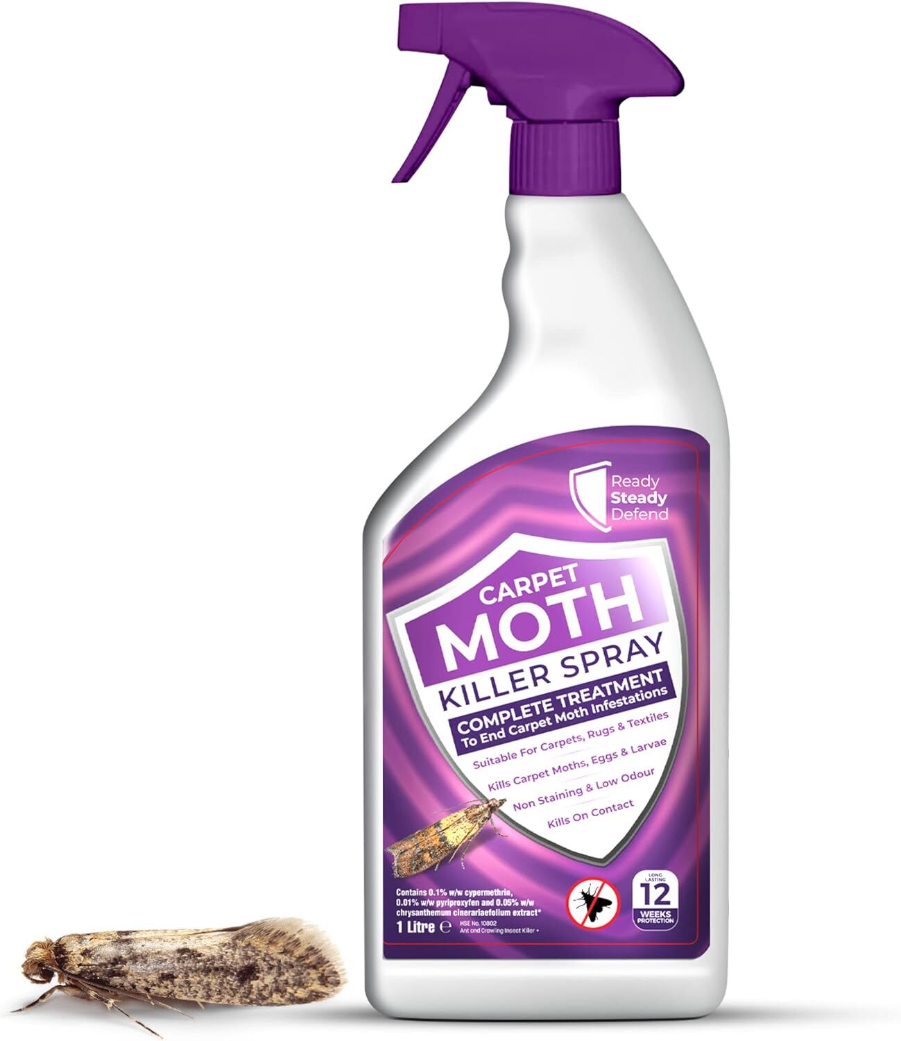 Carpet Moth Killer Spray 1L - Safe, Non-Staining & Long-Lasting Protection | HS