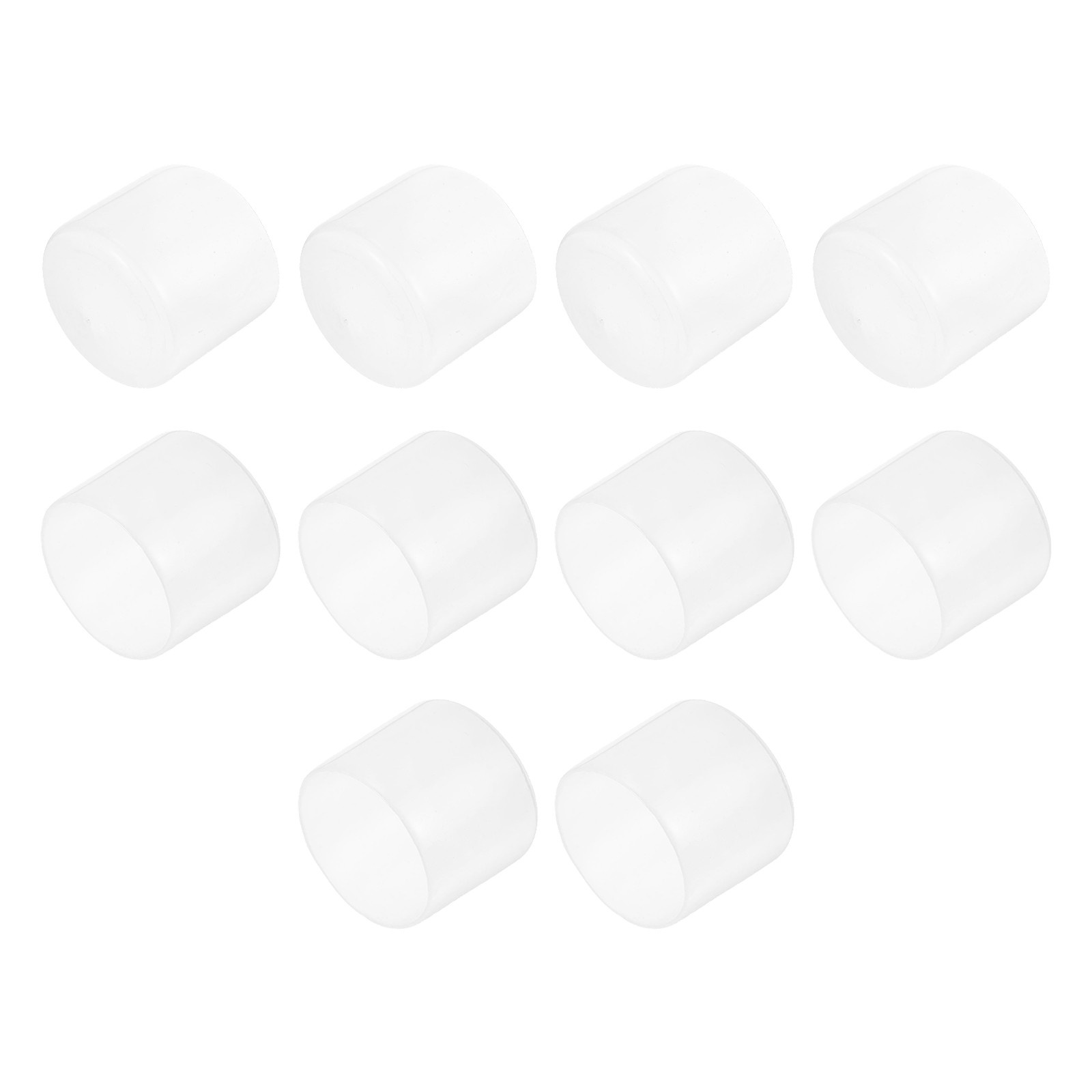 10pcs Rubber End Caps 65mm End Cap Screw Thread Protector Clear