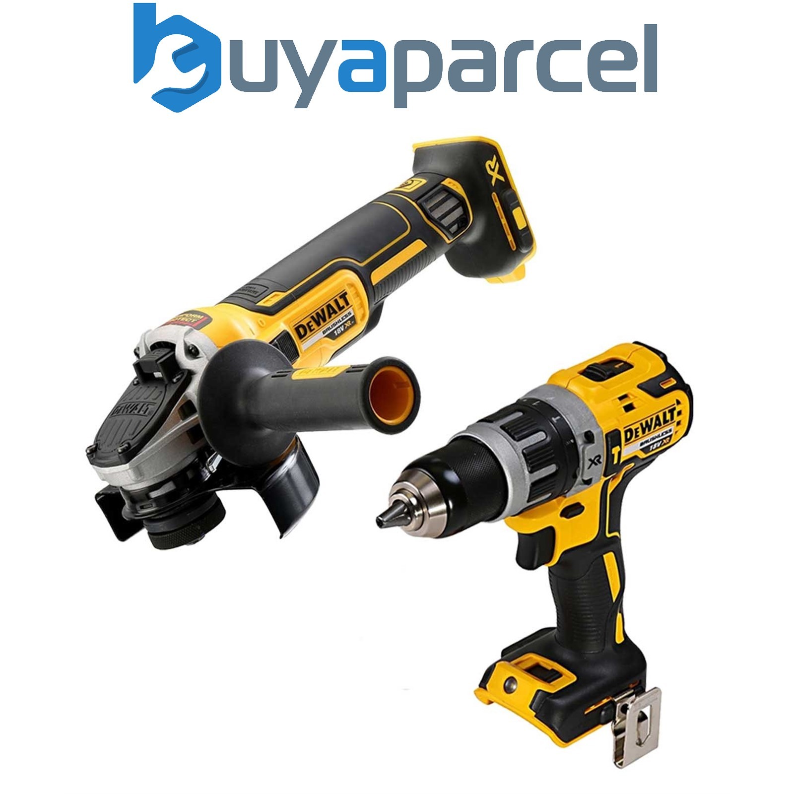Dewalt DCK2080 18v XR Brushless Kit DCD796 Combi Drill DCG405 Angle Grinder Bare