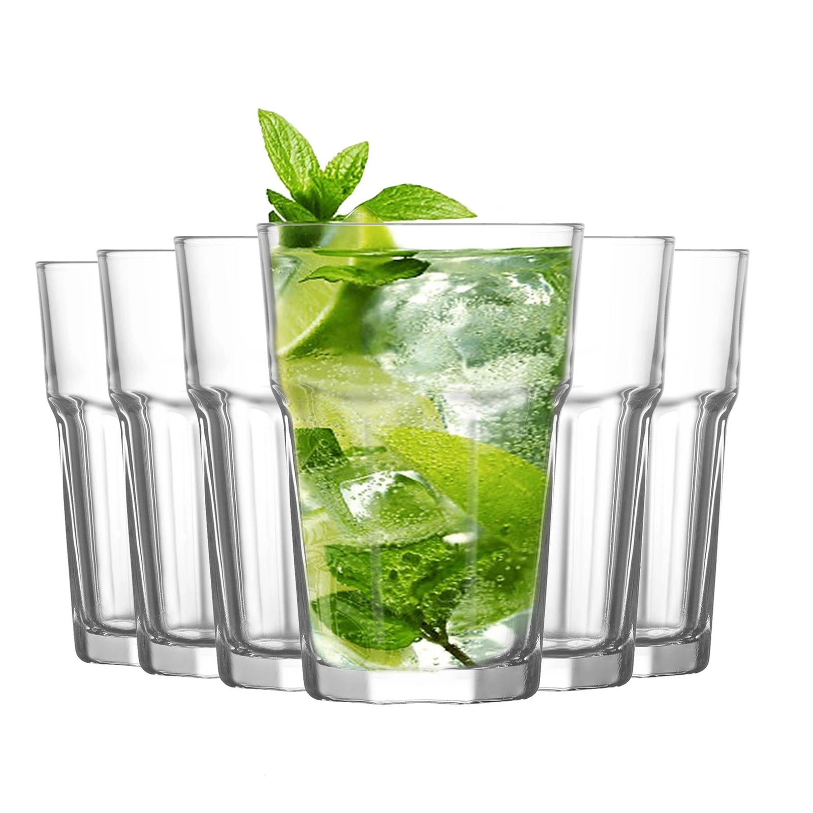 12x LAV Aras Highball Glasses Tall Glass Water Drinking Tumblers Set 365ml