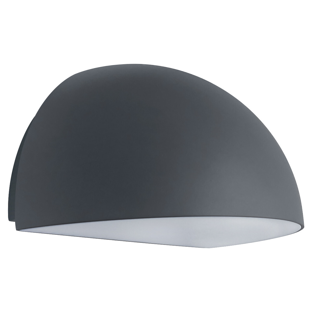 Outdoor Anthracite Grey Wall Light Half Circular Frosted Diffuser IP54 ZLC382B