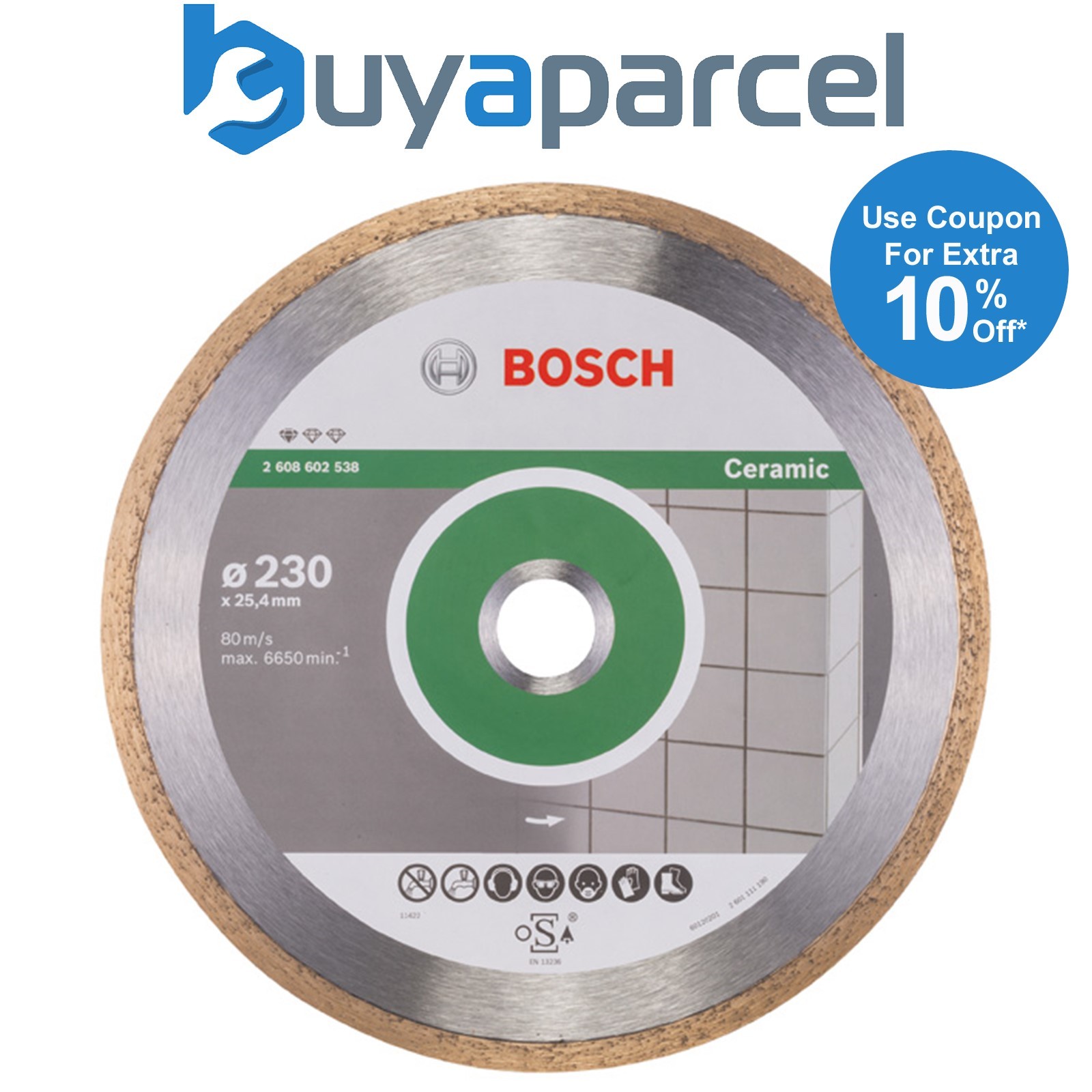 Bosch Diamond cutting discs Standard for Ceramic diamond cutting disc 2608602538