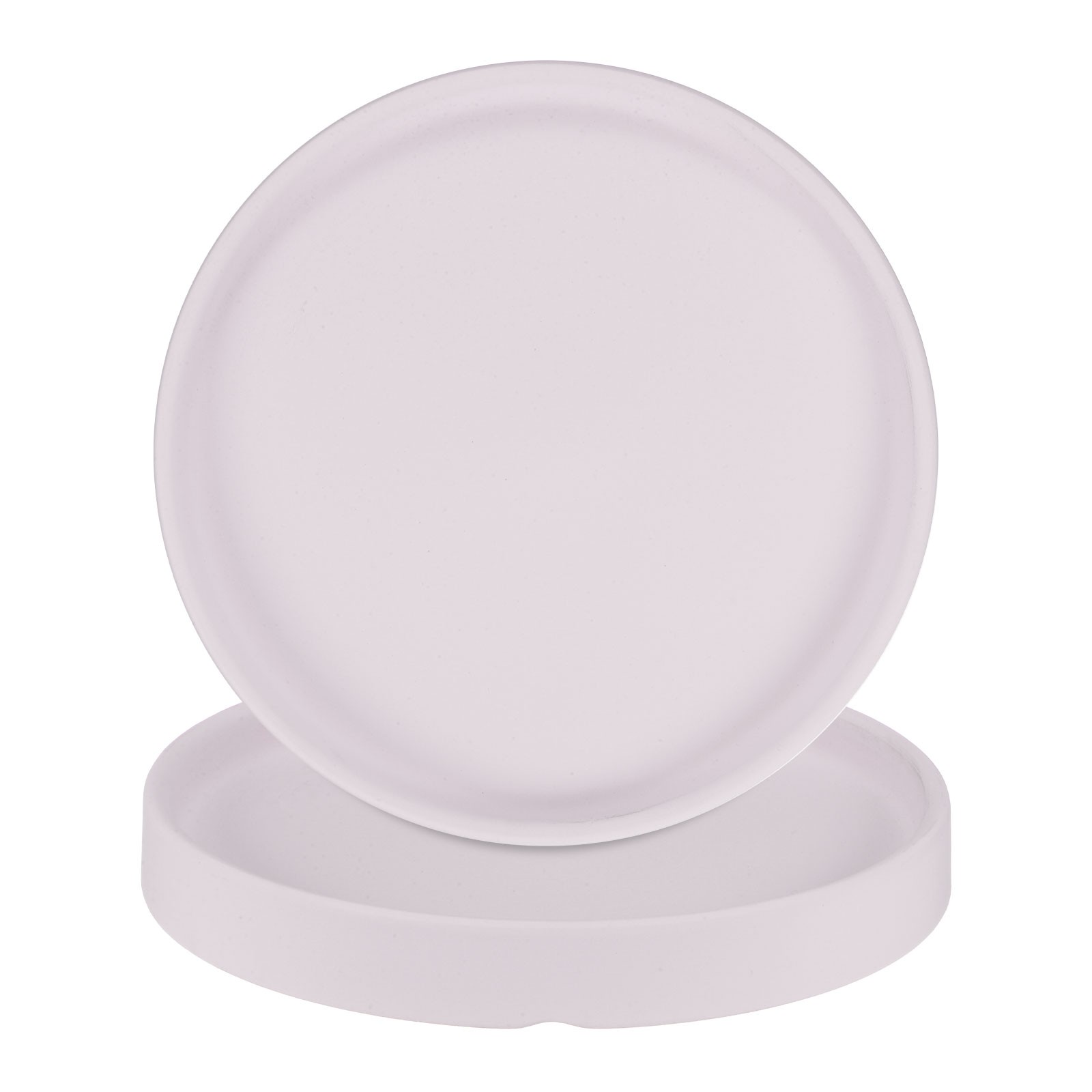 2-Pack Ceramic Plant Saucer, 6.3 Inch Saucer Drip [Round Pink]
