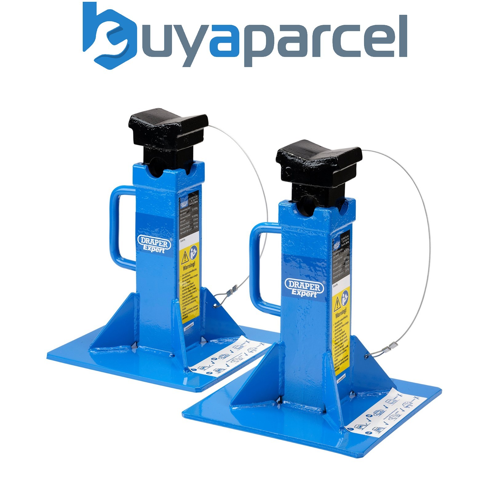 Draper 20116 Draper Expert Heavy Vehicle Axle Stands, 20 Tonne (Pair)