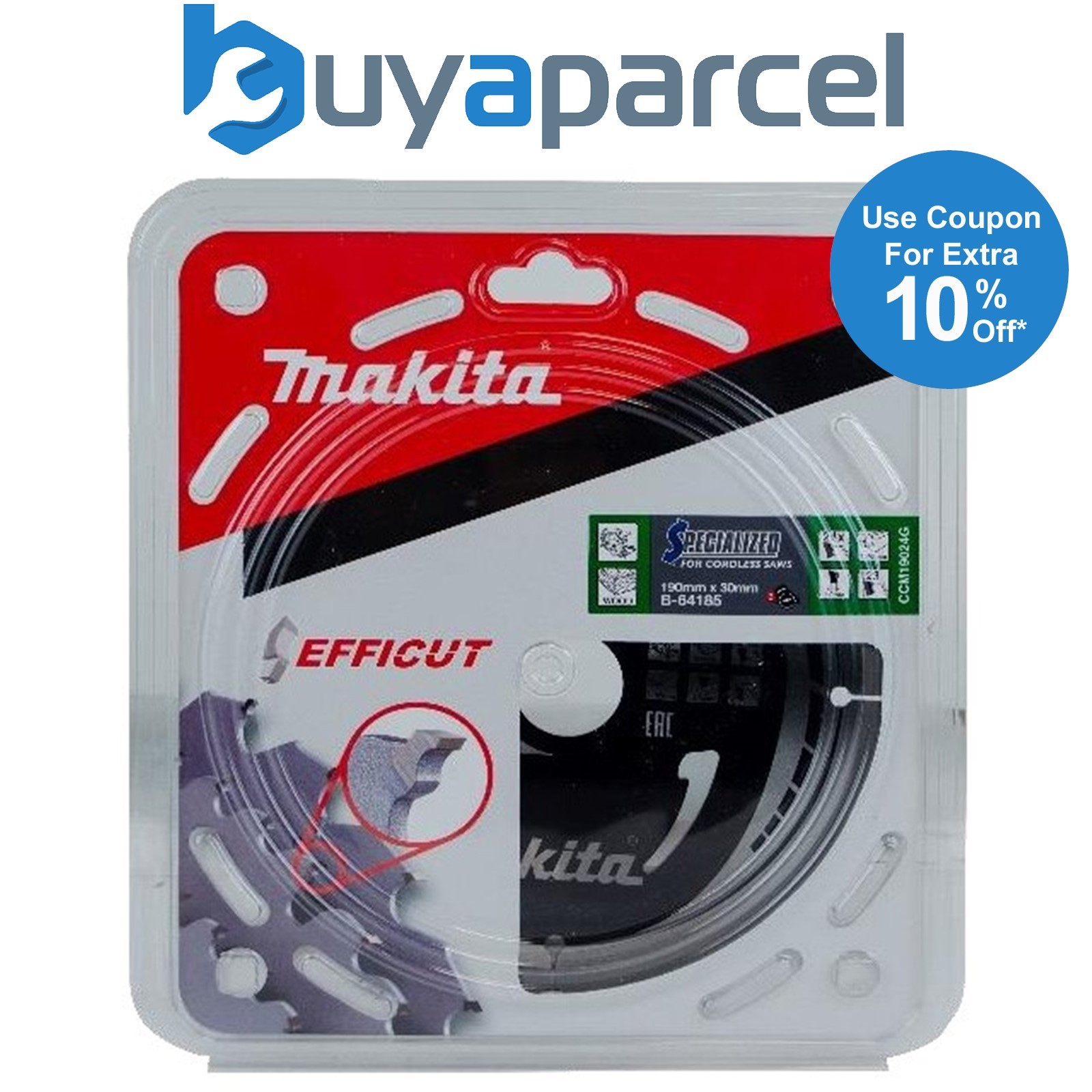 Makita B-64185 190mm x 30mm 24 Teeth Efficut Cordless Circular Saw Blade DHS710