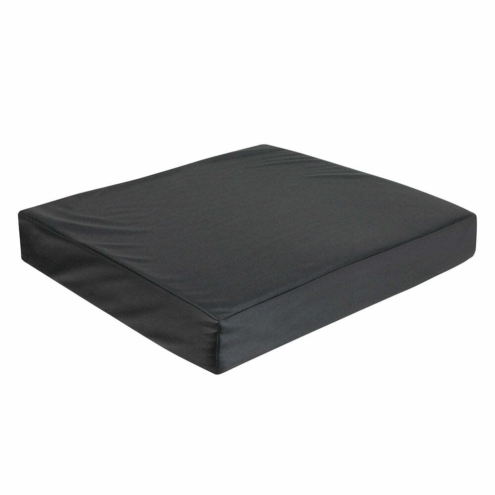 Vinyl Memory Foam Wheelchair Cushion - 18 x 16 x 3 Inches - Wipe Clean Cover