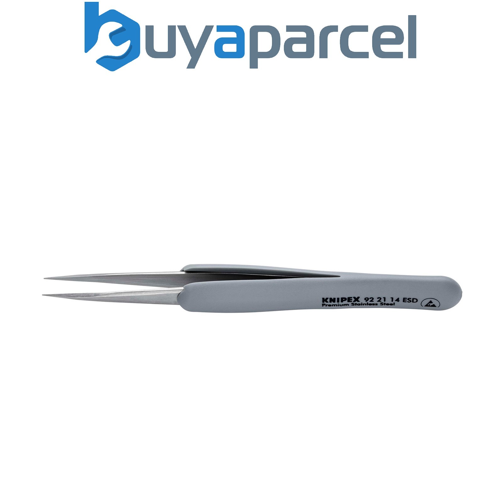 Draper 13206 KNIPEX 92 21 14 ESD Precision Tweezers with rubber handles ESD, 130