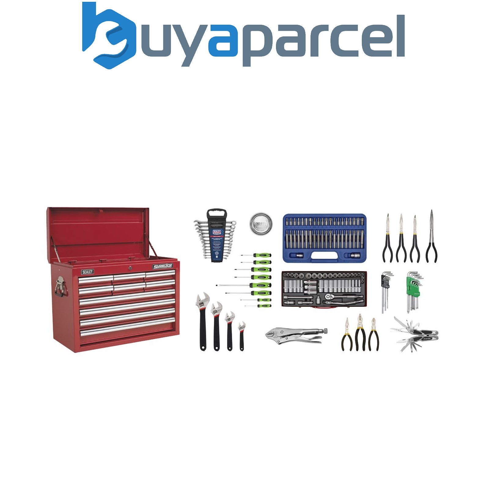 Sealey AP33109COMBO Superline PRO&reg; Topchest 10 Drawer with 139pc Tool Kit -