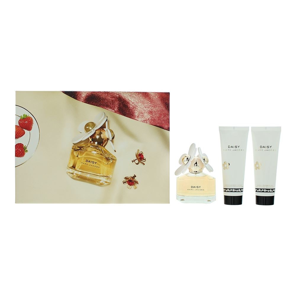 Marc Jacobs Daisy Eau De Toilette 50ml, Body Lotion 75ml + Shower Gel 75ml