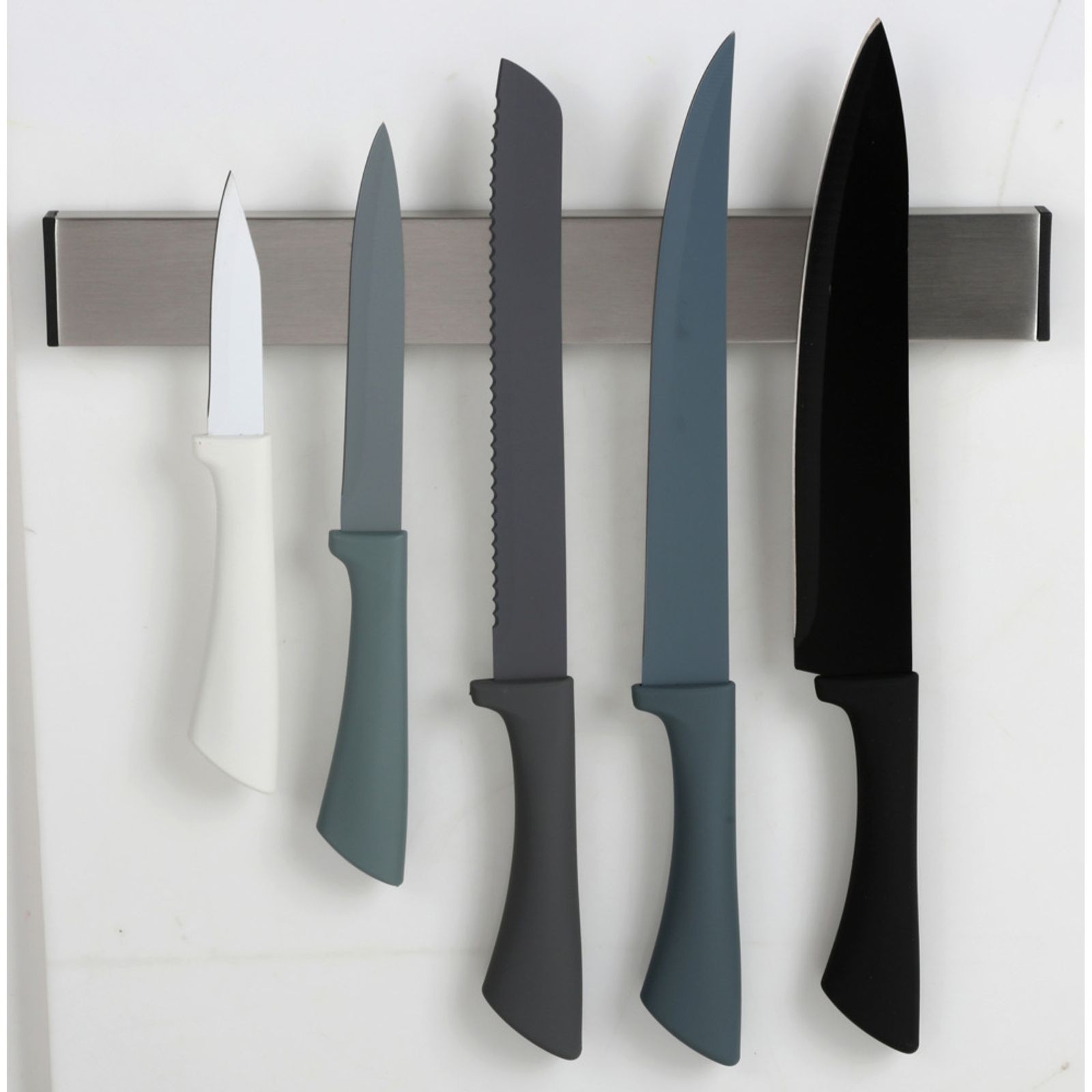 12x Magnet Knife Holder Stainless Steel 31x4 CM With Adhesive Tape BAR