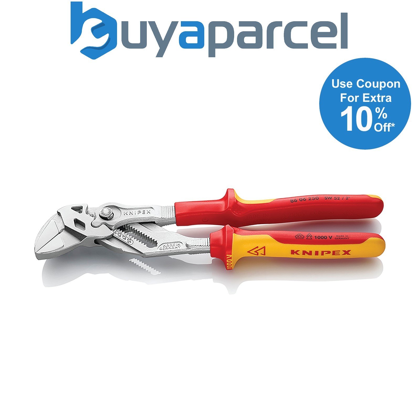 Draper 18129 KNIPEX 86 06 250 SB VDE Pliers Wrench, 250mm