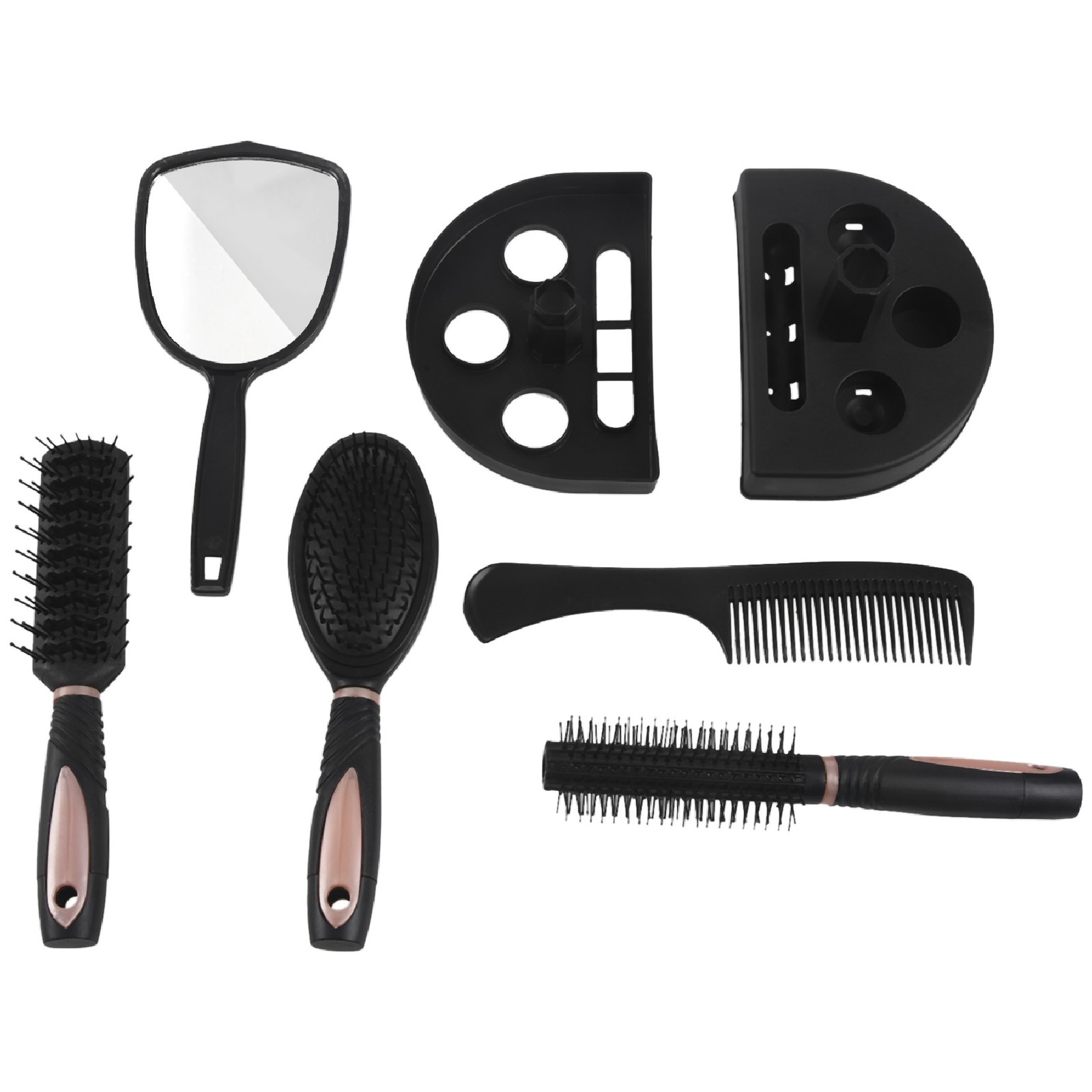 2X(5Pcs Hair Brushes Comb Set Women Ladies Hair Care Massage Hairbrush With5405