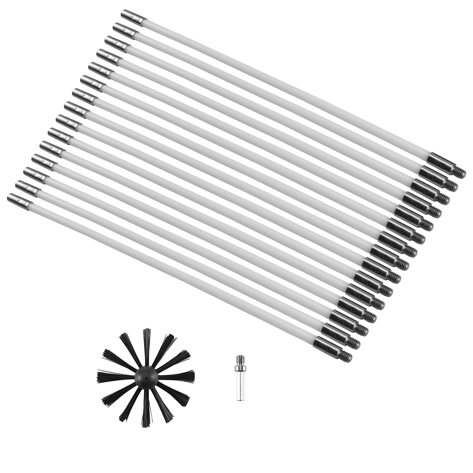 17Pcs Chimney Brush Set Household Industrial Chimney Boiler Brush Dryer5013