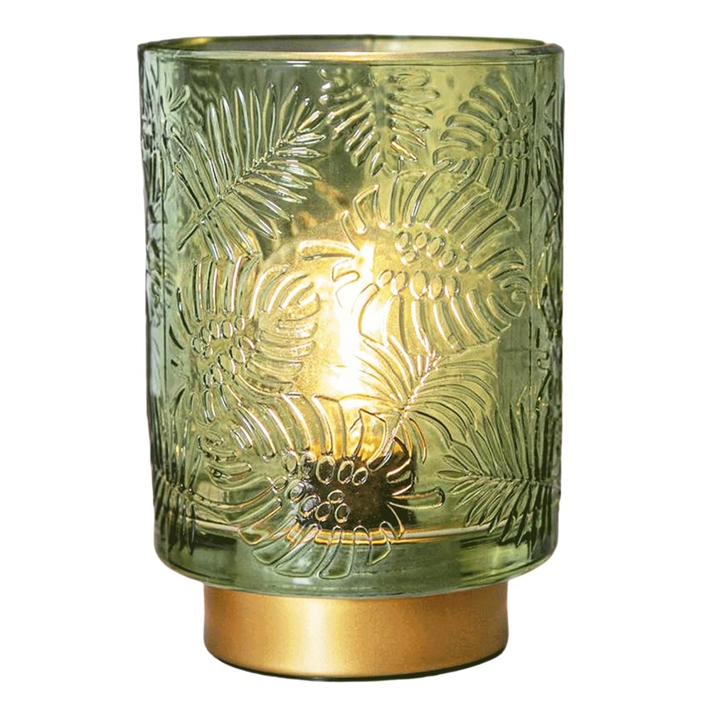 Small Battery Operated Lamp - Portable Cordless Lamp for Home Decor, Glass6793