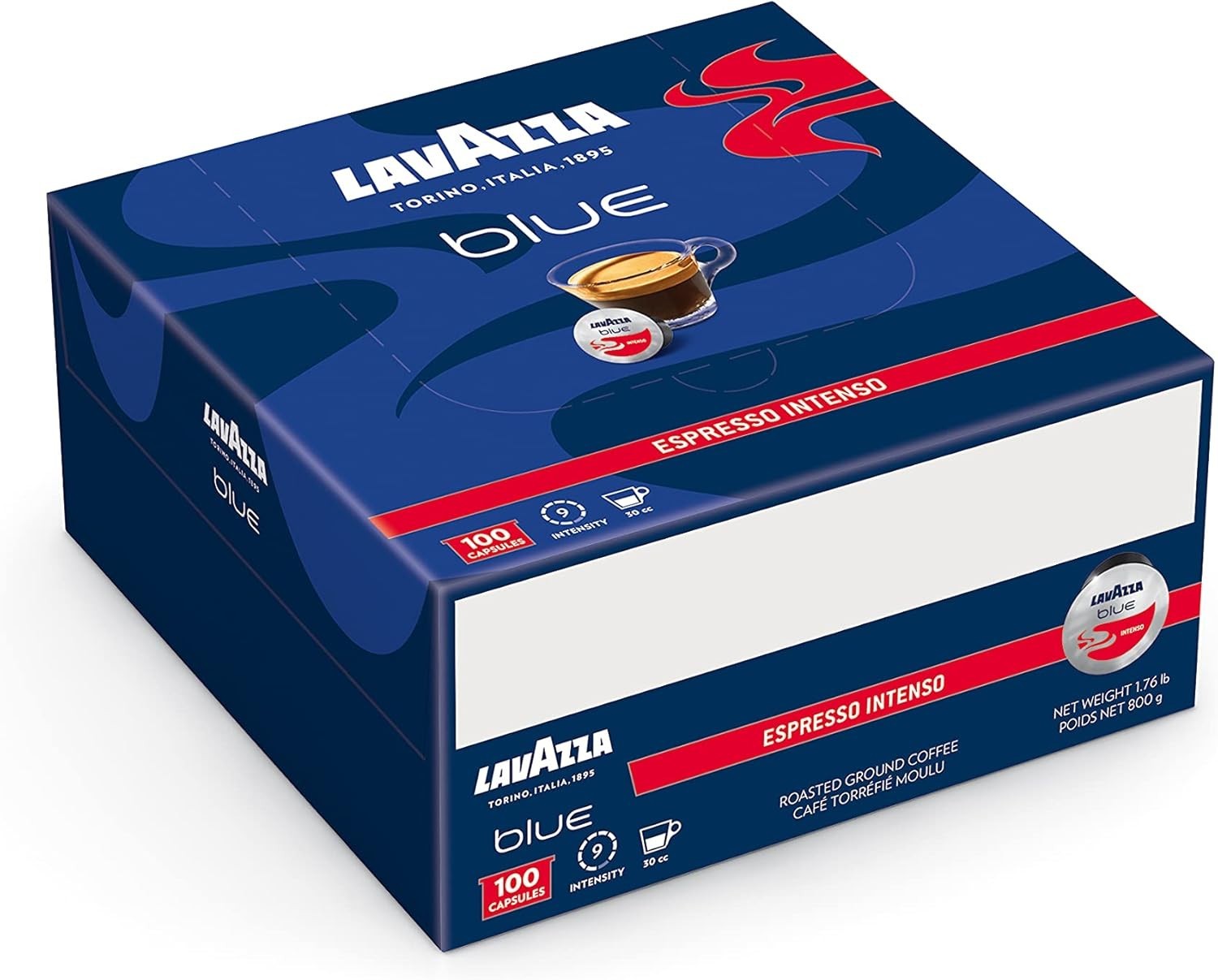 Lavazza Blue Espresso Intenso 100% Arabica Coffee Capsules 100 Pack