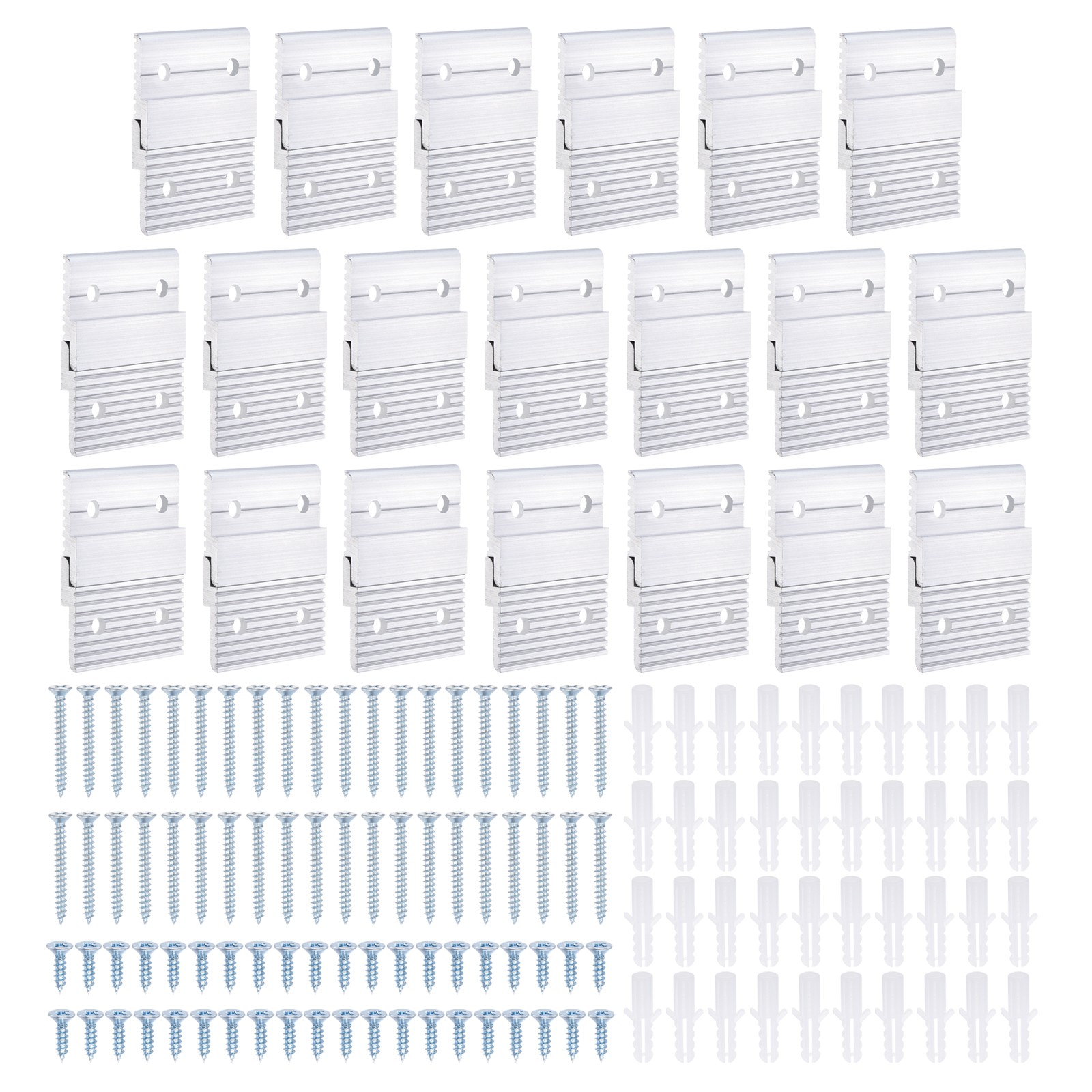 20 Pairs French Cleat Picture Hanger 2" Z Clip Interlocking Wall Mount Bracket