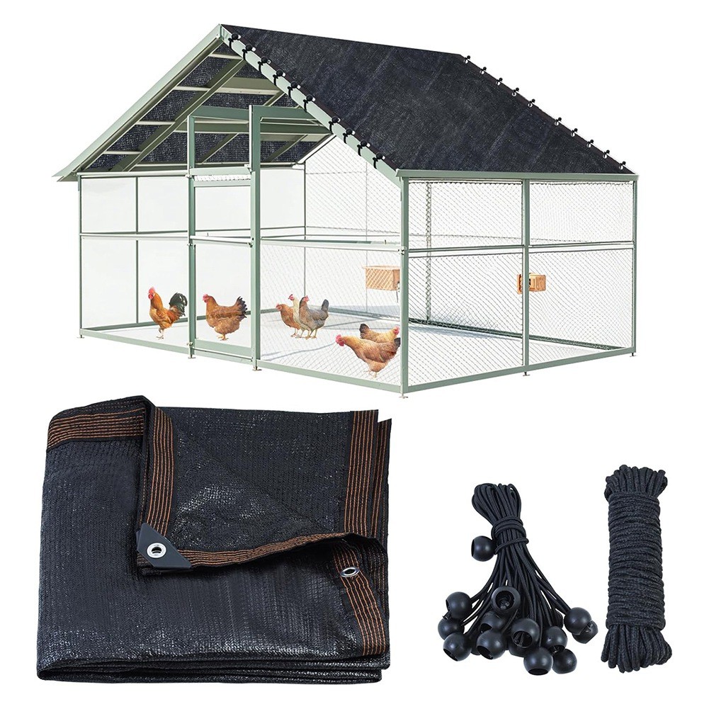 Chicken Coop Cover UV 90% Shade Cloth for Summer 11.5 X 6.6 FT Chicken7478