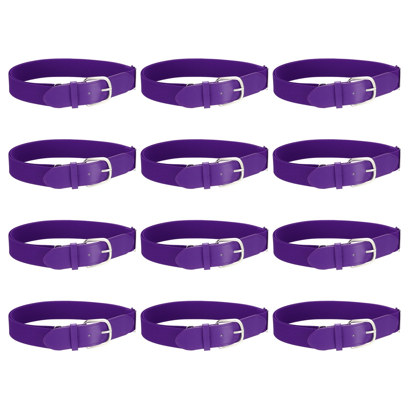Baseball Belt Softball Belt Fit for Adult- (12 Pack, Purple)