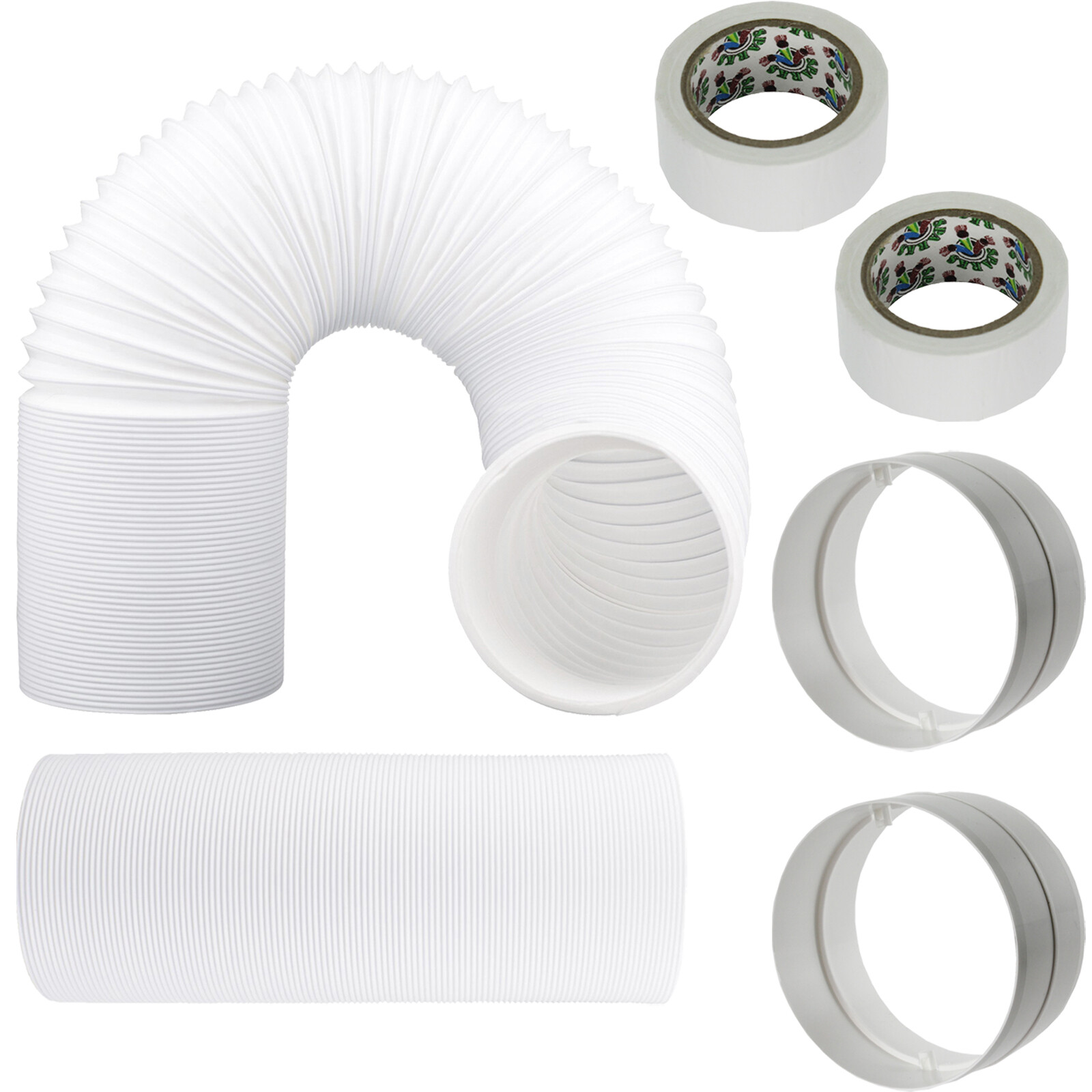 UNIVERSAL Hose Pipe Vent PVC Extension Kit 9m 5" 125mm for Cooker Hood Extractor