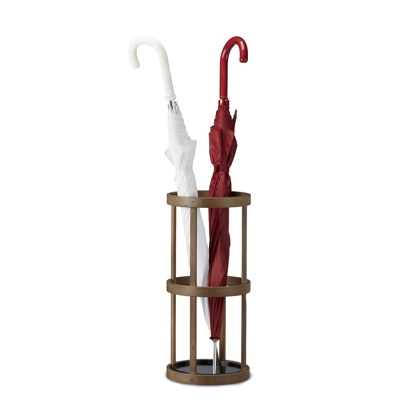 Round umbrella stand 1.1 kg Removable Tray Bamboo Umbrella Holder Lightweight