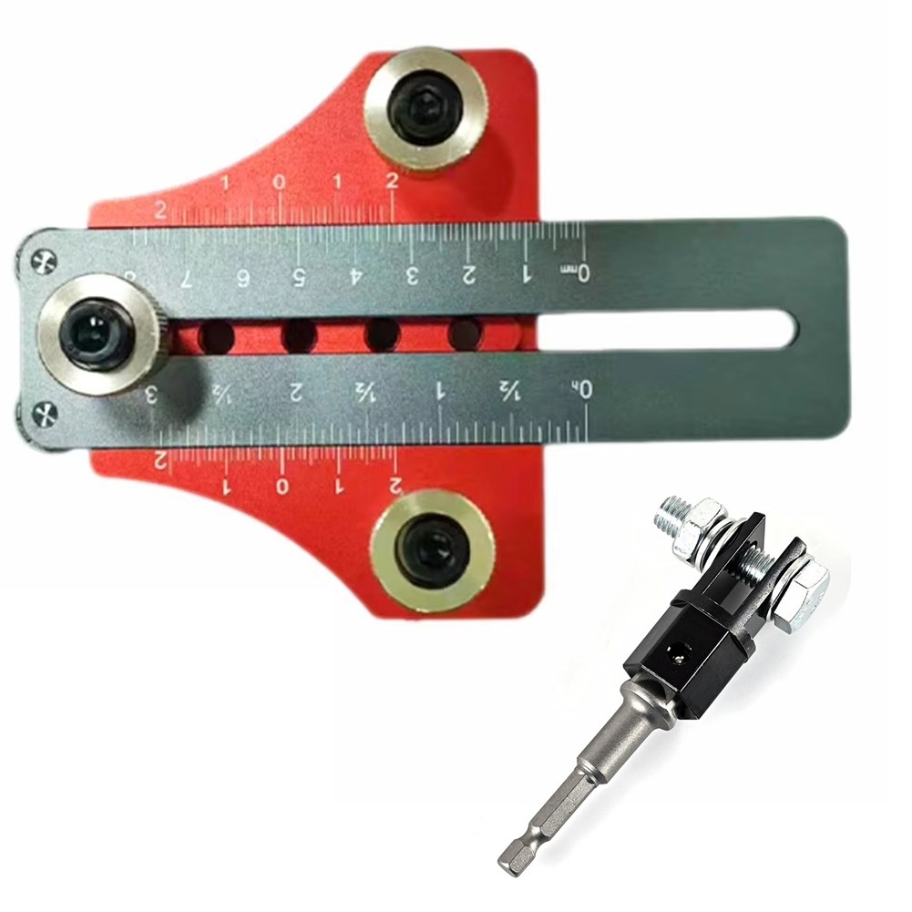 2-in-1 Aluminum Alloy Jig Drilling Guide Locator for Cabinet Door and6992