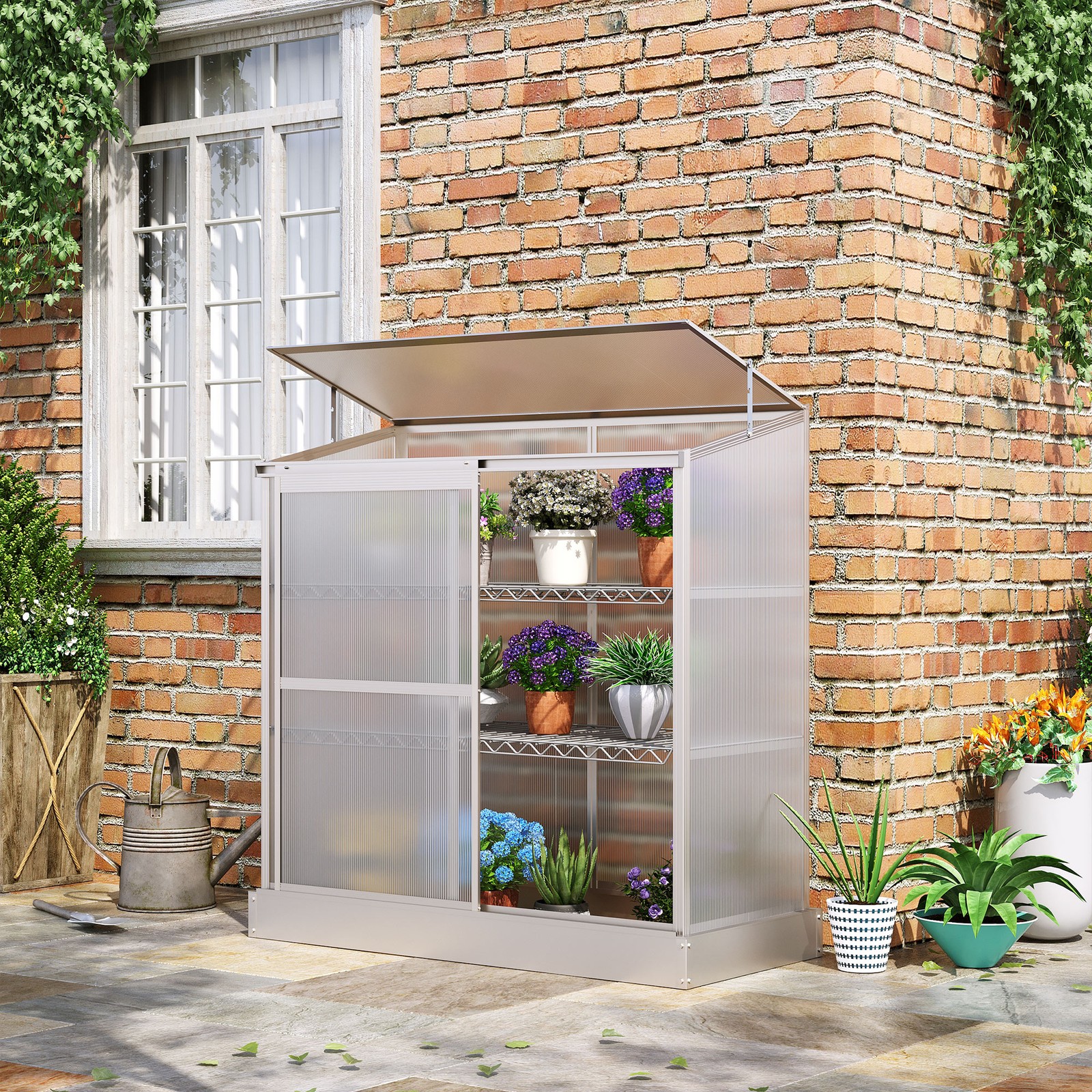3 Tier Greenhouse Garden Plant Growth Transparent Board 131L x 58W x 140H cm