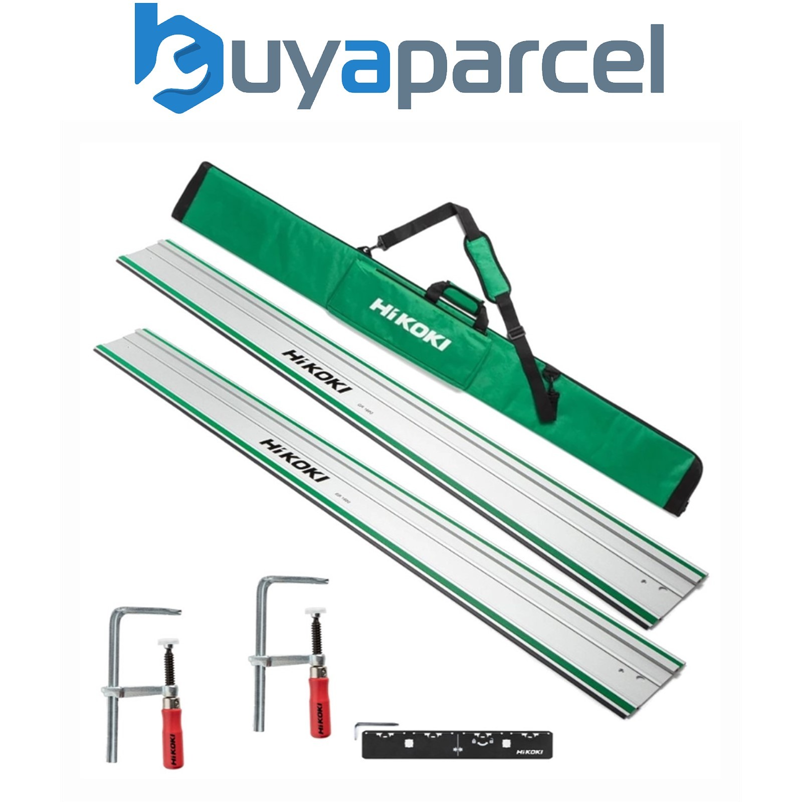 Hikoki GR1600KIT 1600 Plunge Saw Guide Kit 2 x 1600mm Rails Clamps Connector Bag