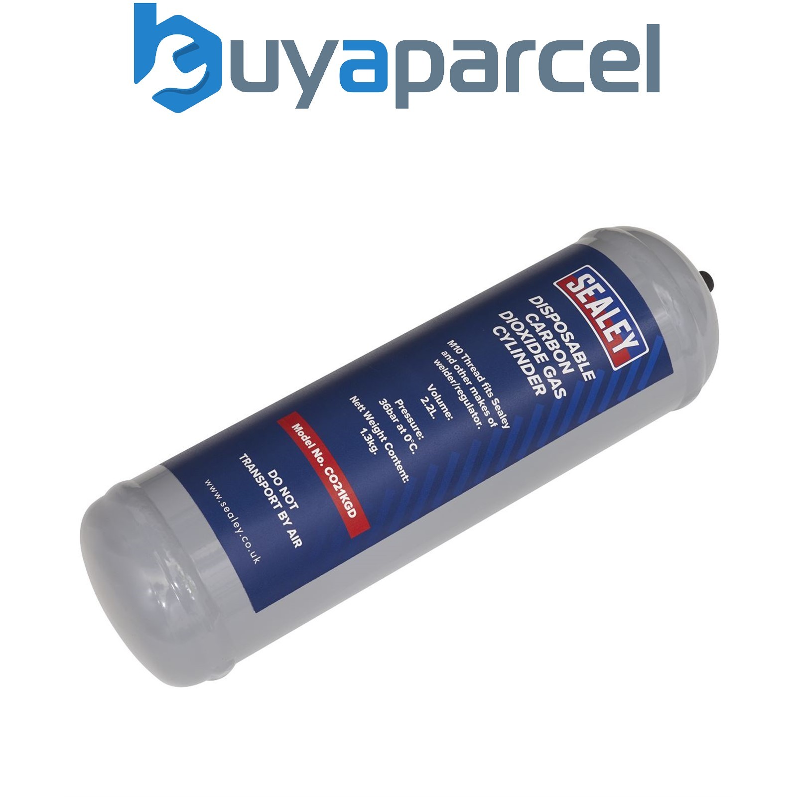 Sealey CO21KGD Disposable Carbon Dioxide Gas Cylinder 1.3kg