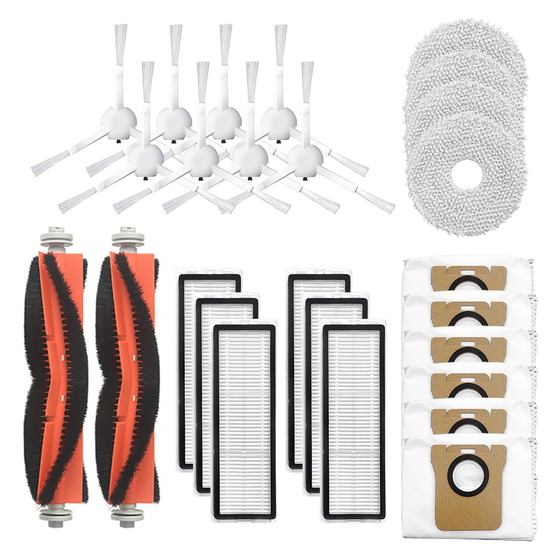 For Sweeping Robot Accessories Main Brush + Side Brush + + Dust Bag1559
