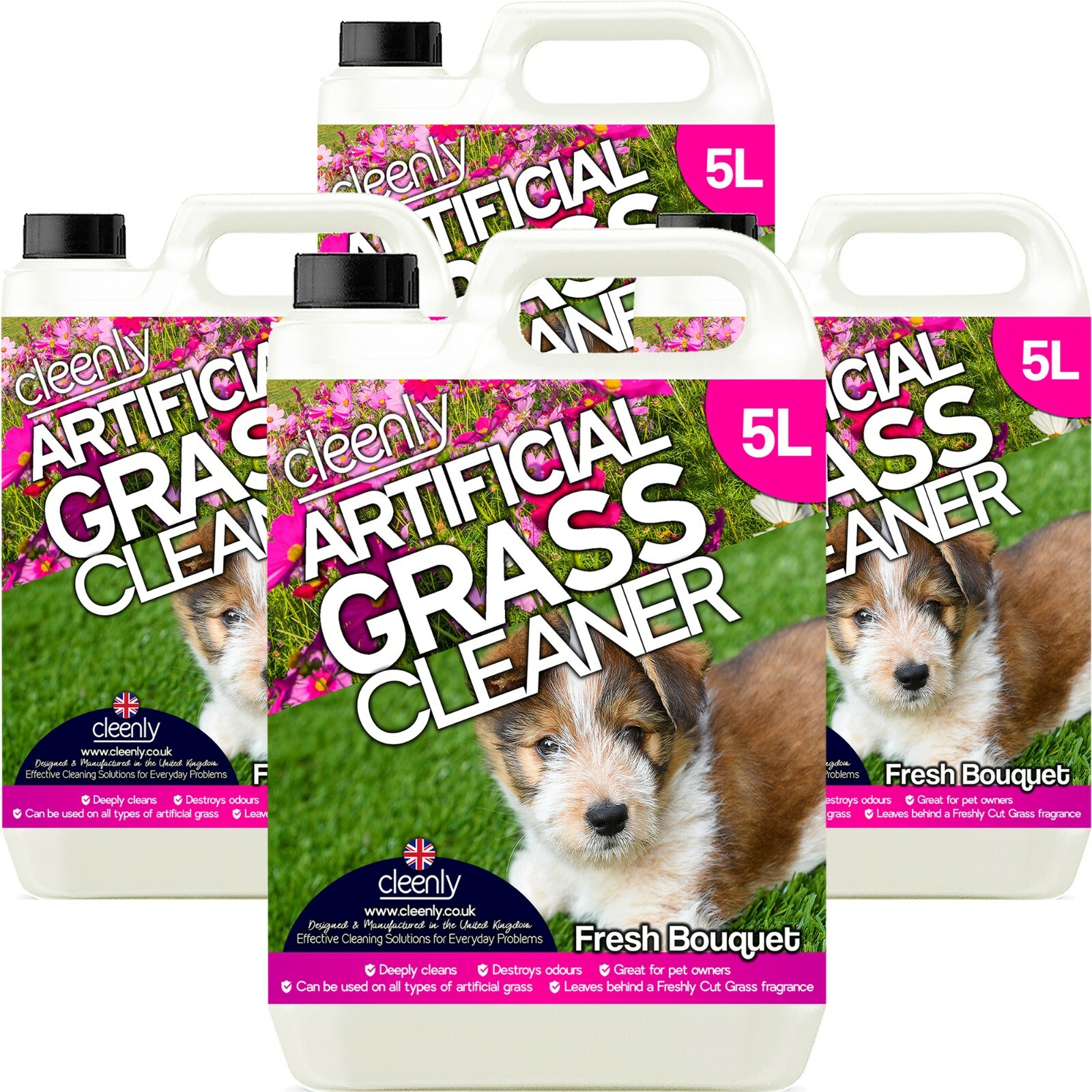 Cleenly Artificial Grass Cleaner Astro Turf Pet Odour Floral Deodoriser 20L