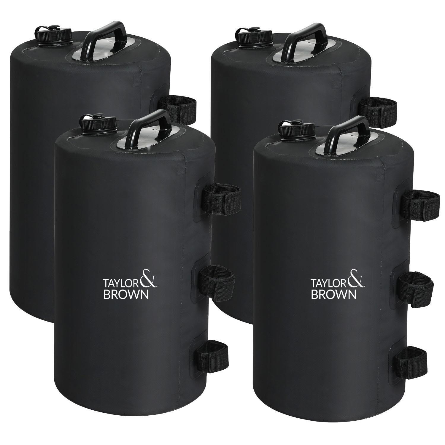 4x Canopy Gazebo Water Weight Bags Leg Weights for Pop Up Tent Canopies Black