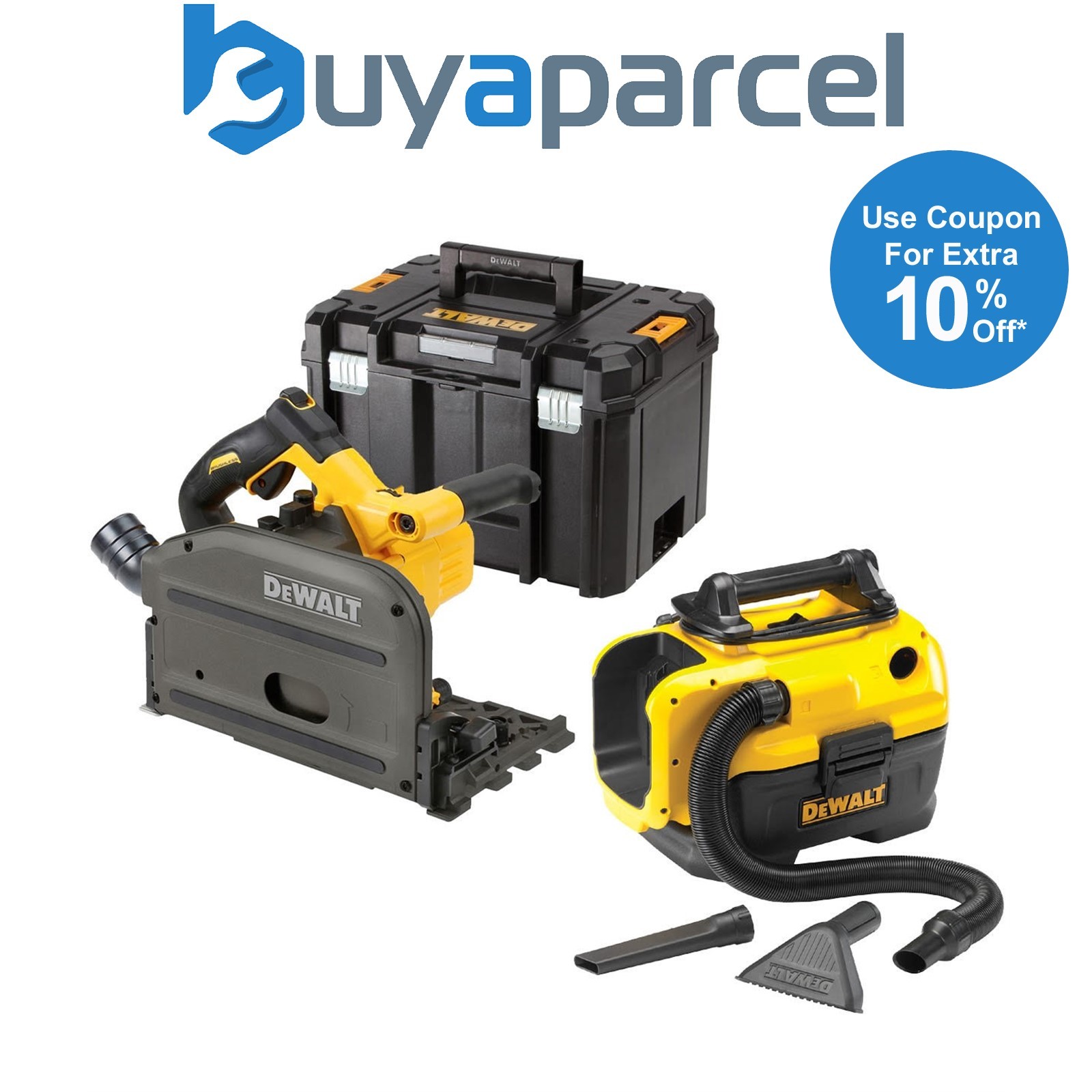 Dewalt DCS520NT 54v XR FLEXVOLT Plunge Saw Bare Tool TSTAK Case + DCV584L Vacuum