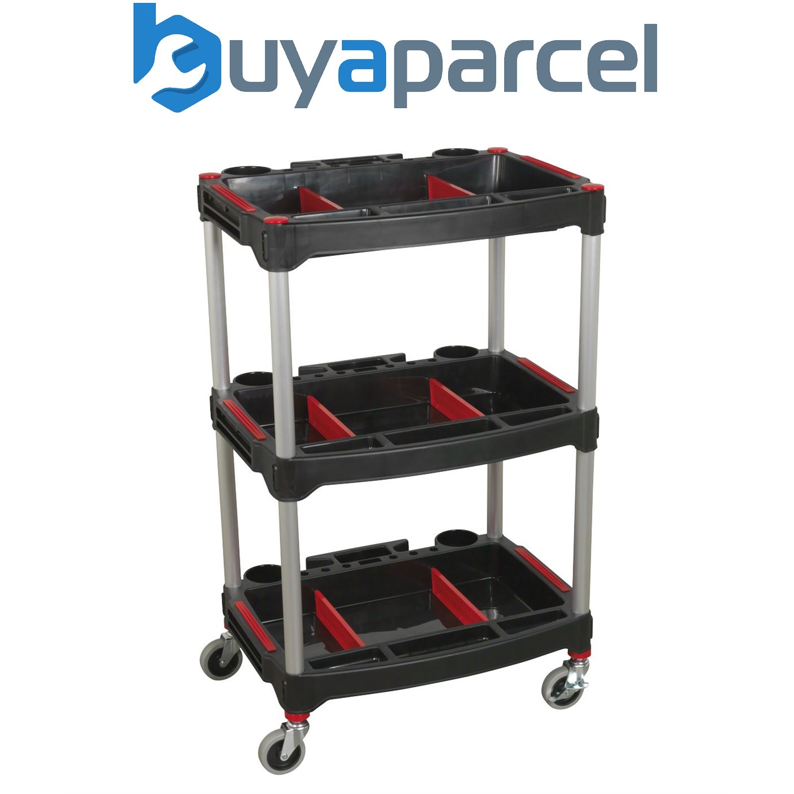 Sealey CX313 Composite Workshop Trolley with Parts Storage 3-Level