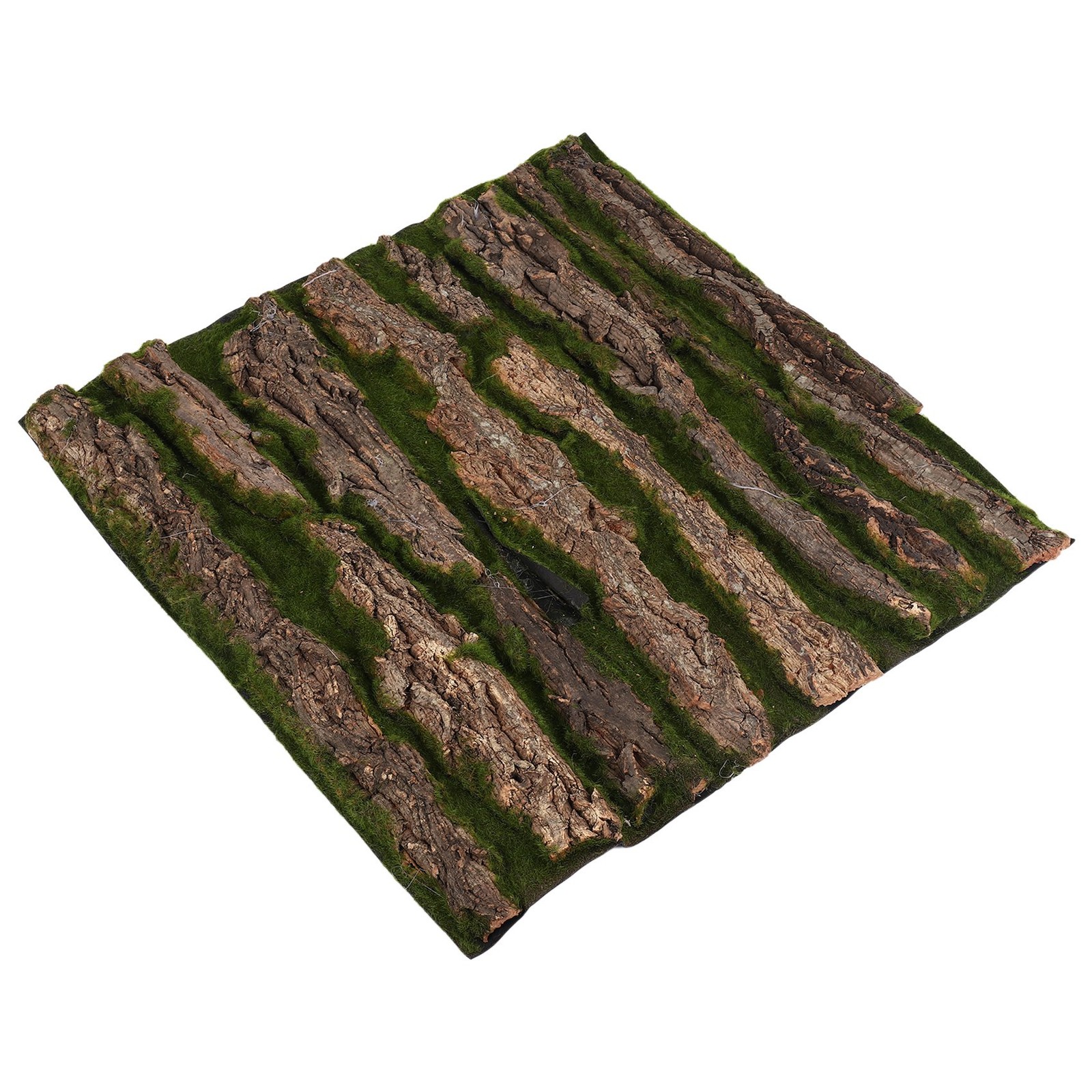 5X(Simulation Tree Bark Home Sewer Decoration Fake Tree Bark Green Moss3248