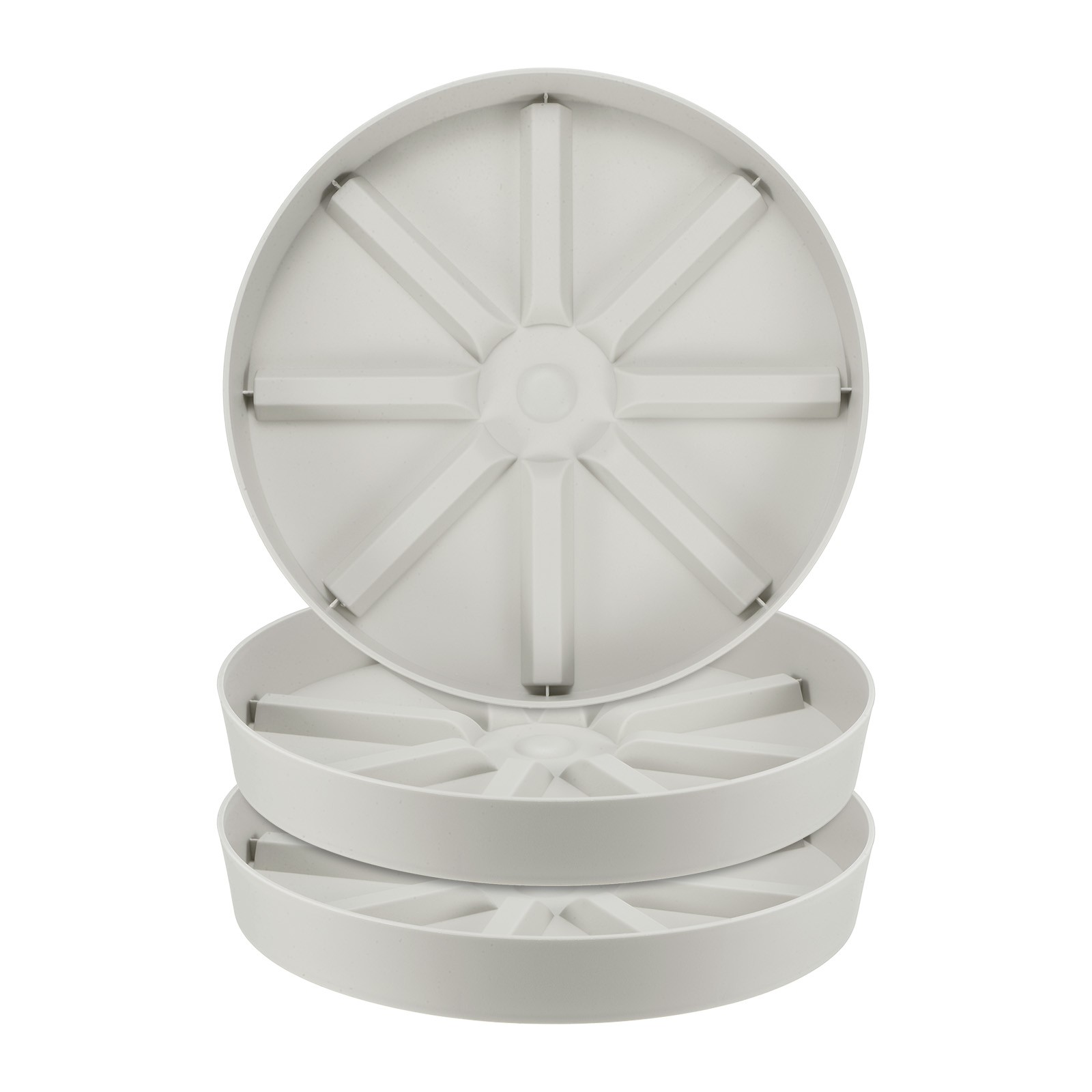 3-Pack Plant Saucer, 10 Inch Flower Pot Saucers for Indoor/Outdoor [Cream]