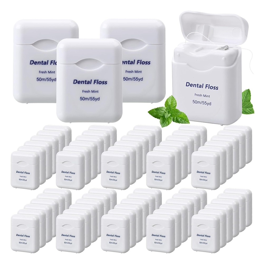 60 Pack Dental Floss Bulk Mint Flavored 50m Each Travel Dental Floss Oral6790