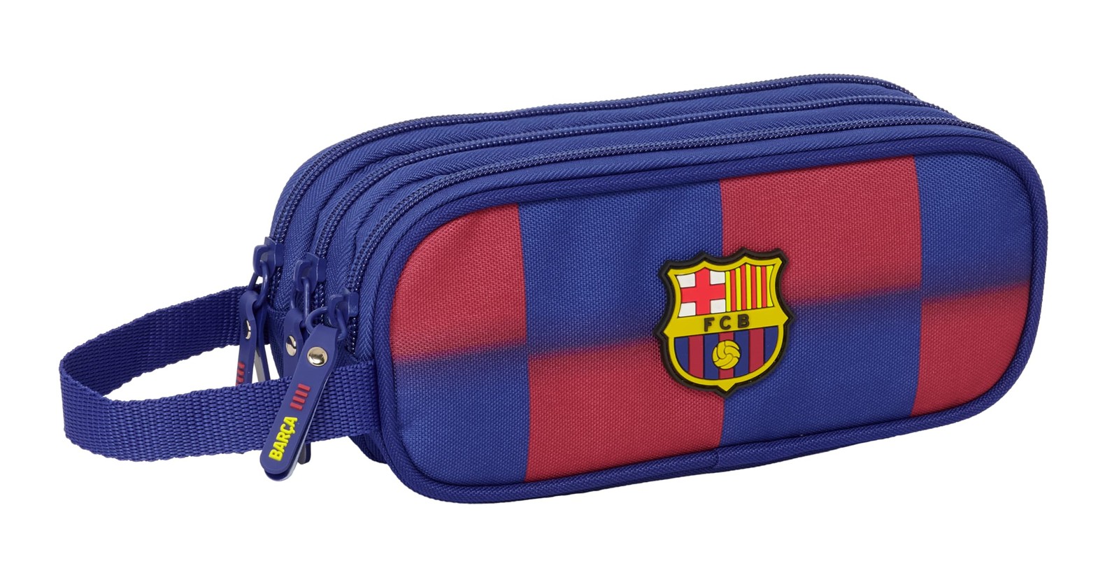 Safta F.C. Barcelona 1st Team 25/26 – Triple Zip Pencil Case, Children's Pencil