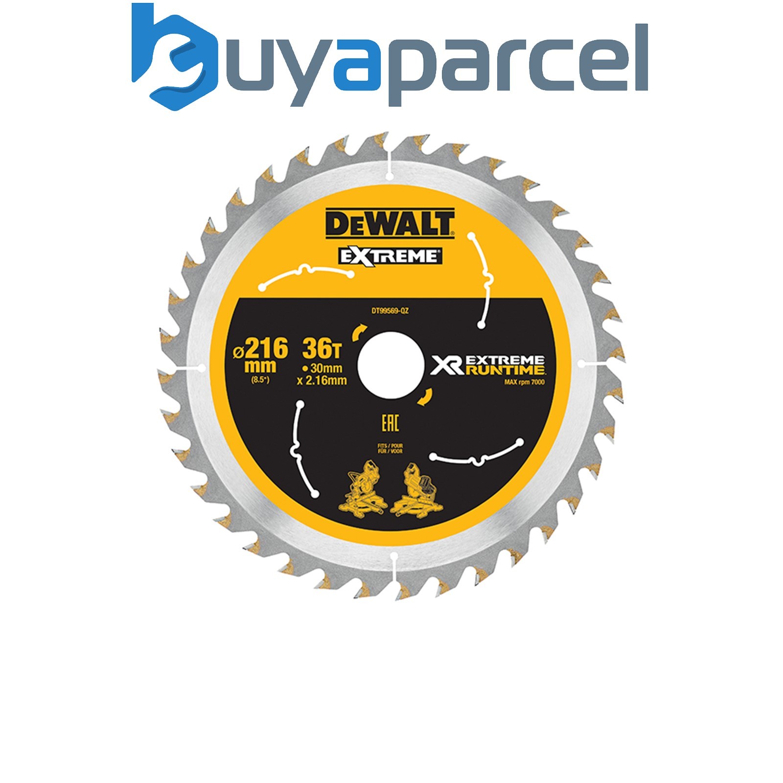 Dewalt DT99569-QZ XR FlexVolt Circular Saw Blade 216 x 30mm x 36T DEWDT99569QZ