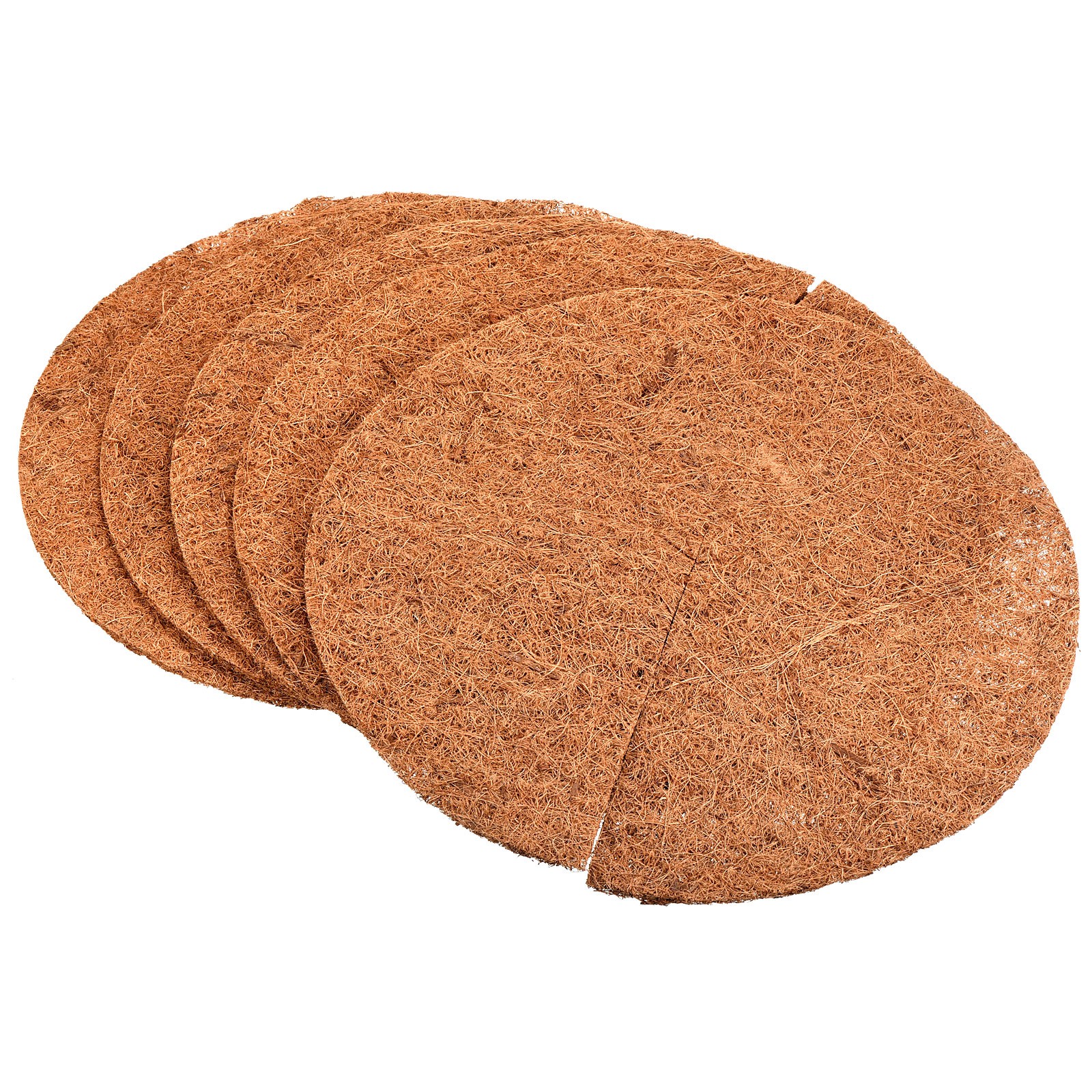 5pcs 16" Y Coconut Fiber Mulch Ring Mat Coco Coir Tree Protector Root Soil Cover