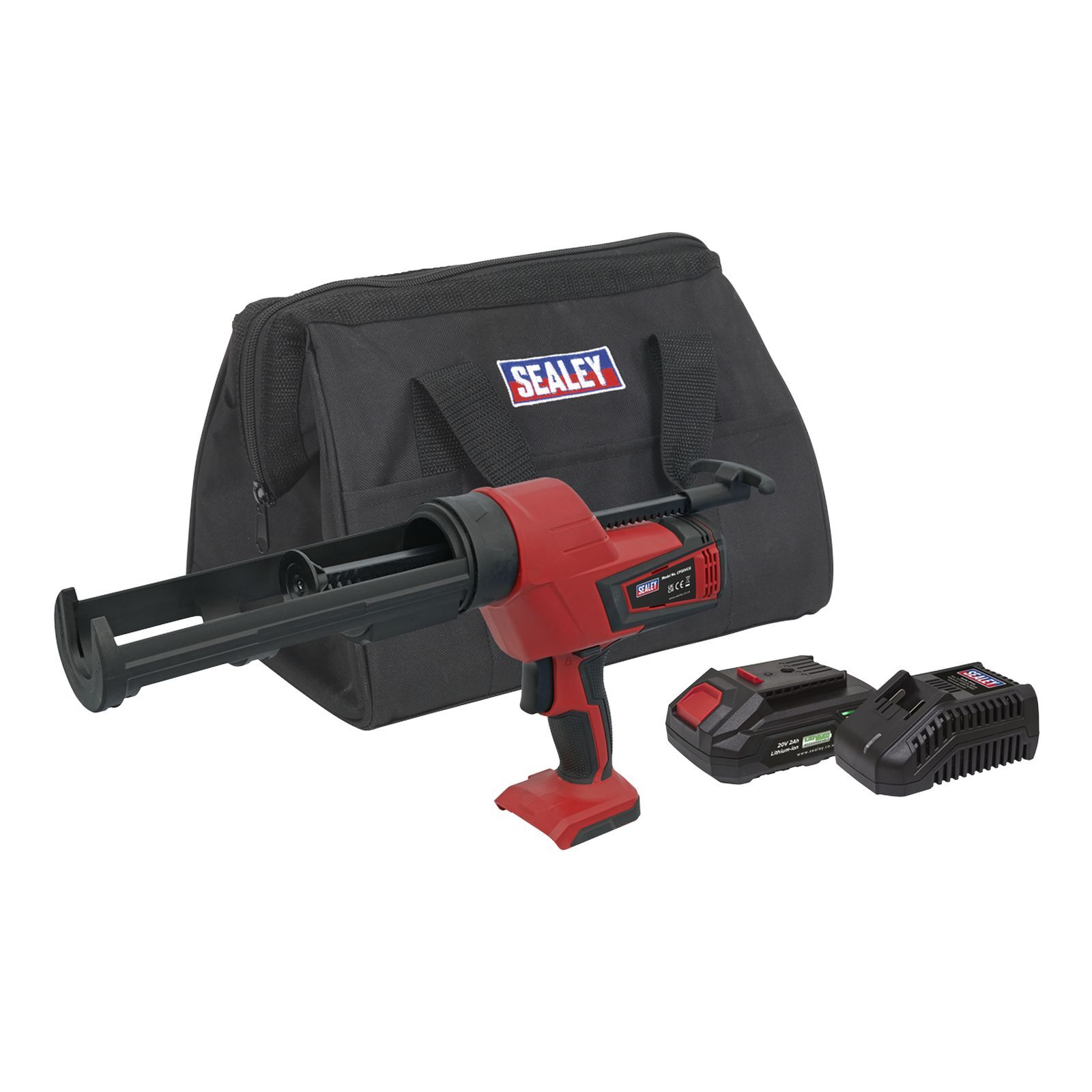 Sealey Cordless 20V 2Ah SV20 Series Caulking Gun Kit 310ml - CP20VCGKIT1