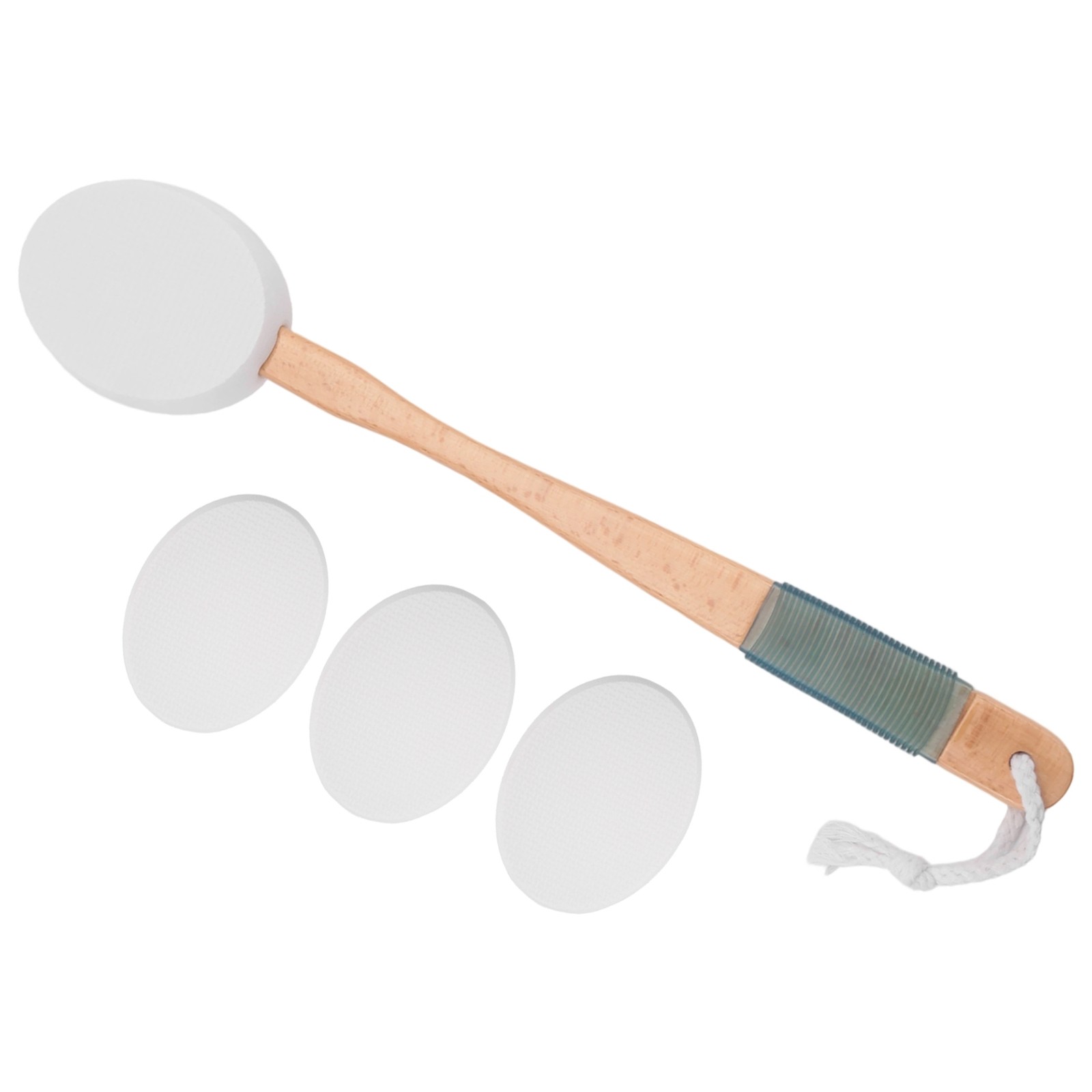 5X(Lotion Applicator for Back, Feet, 4 Replaceable Pads, 1 Long Handle,6063