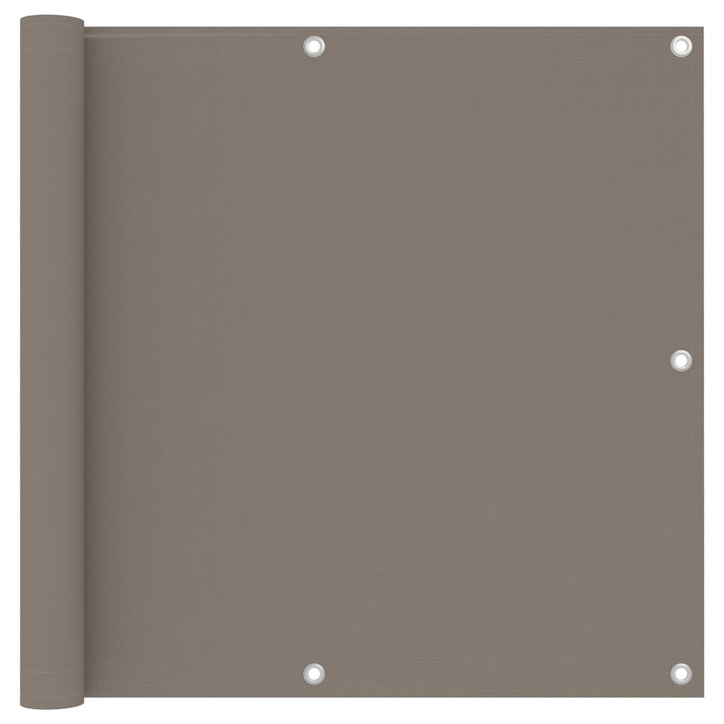 Balcony Screen Taupe 90x500 cm Oxford Fabric Fence Privacy Screening vidaXL